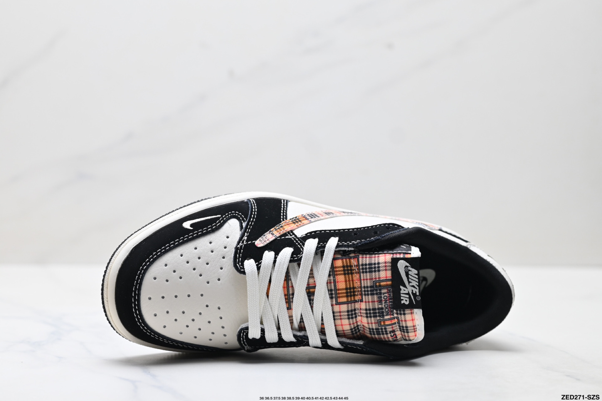 Nike Air Jordan 1 x Travis Scott AJ1倒勾 乔一倒钩 ‘DIY’定制 耐克 低帮文化篮球鞋 XS2025-048