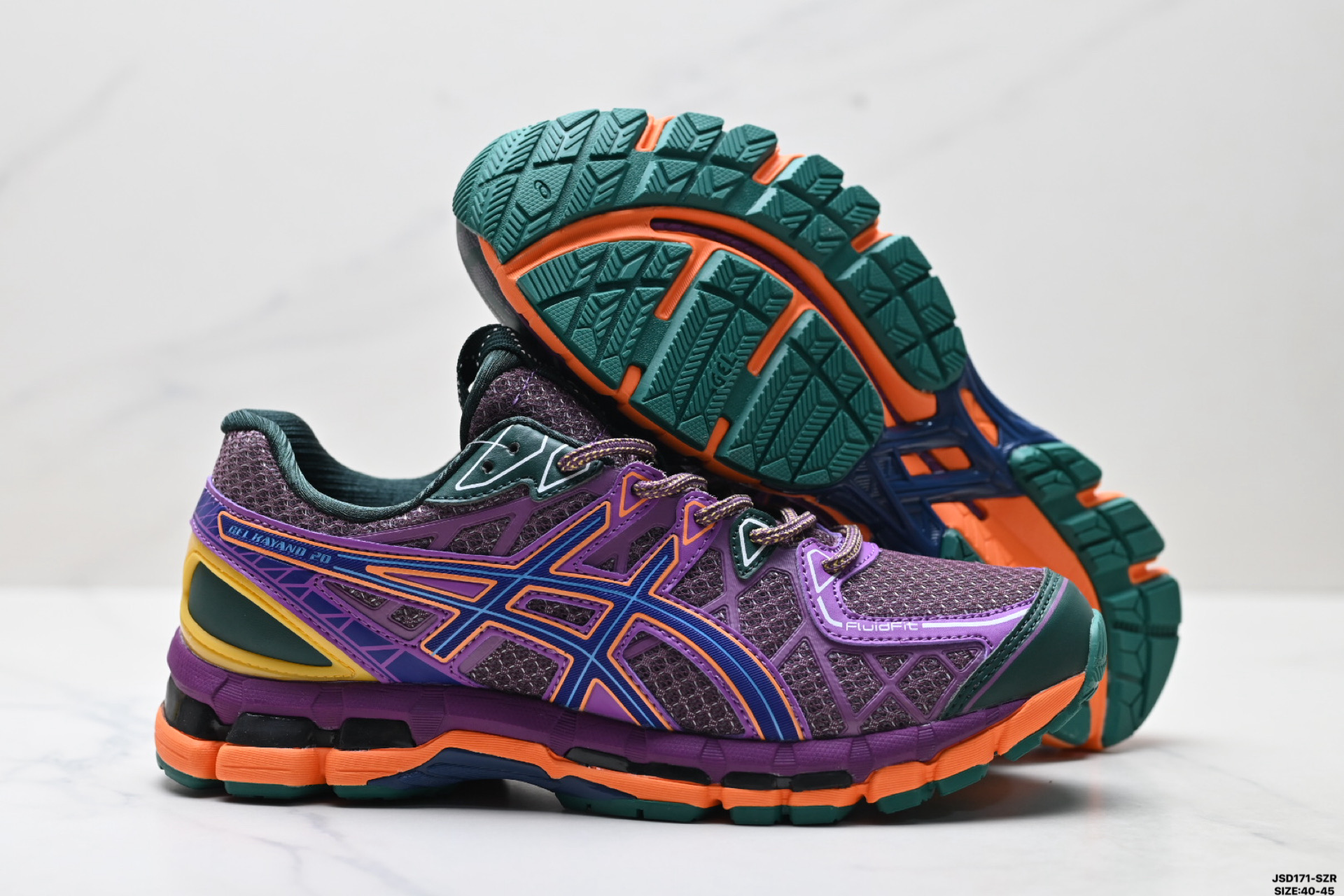 Asics Gel-Kinetic Fluent 亚瑟士 复古休闲运动鞋厚底增高老爹鞋 1203A591-021