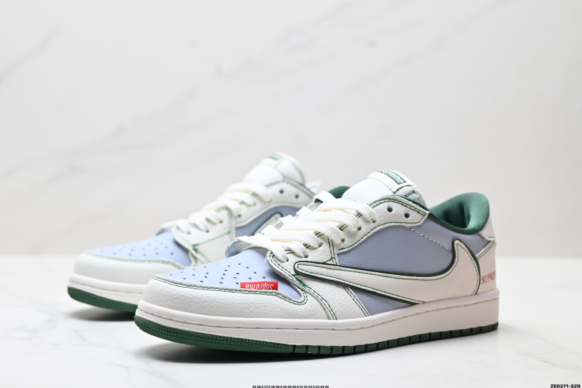 Nike Air Jordan 1 x Travis Scott AJ1倒勾 乔一倒钩 ‘DIY’定制 耐克 低帮文化篮球鞋 JW1188-149