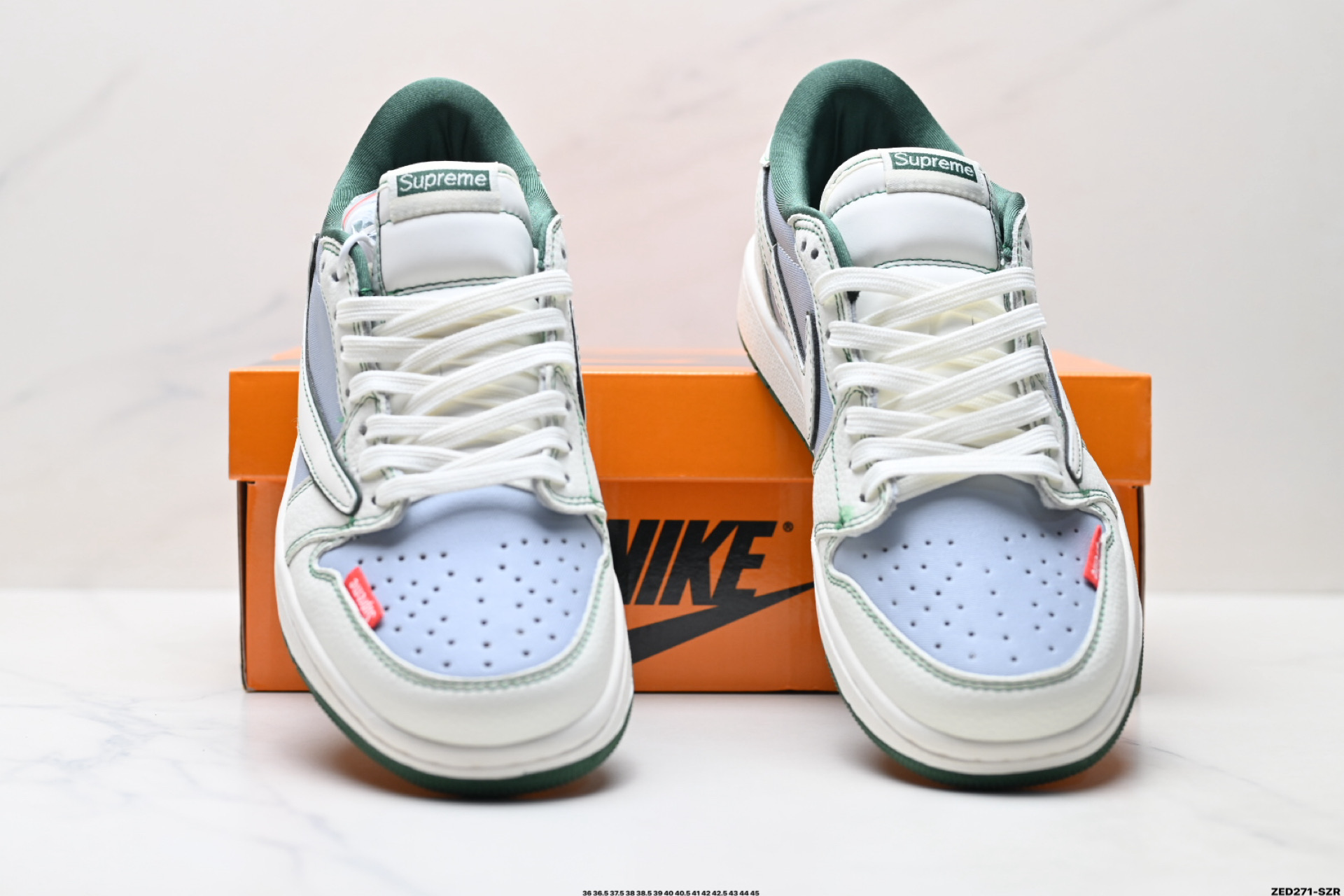 Nike Air Jordan 1 x Travis Scott AJ1倒勾 乔一倒钩 ‘DIY’定制 耐克 低帮文化篮球鞋 JW1188-149