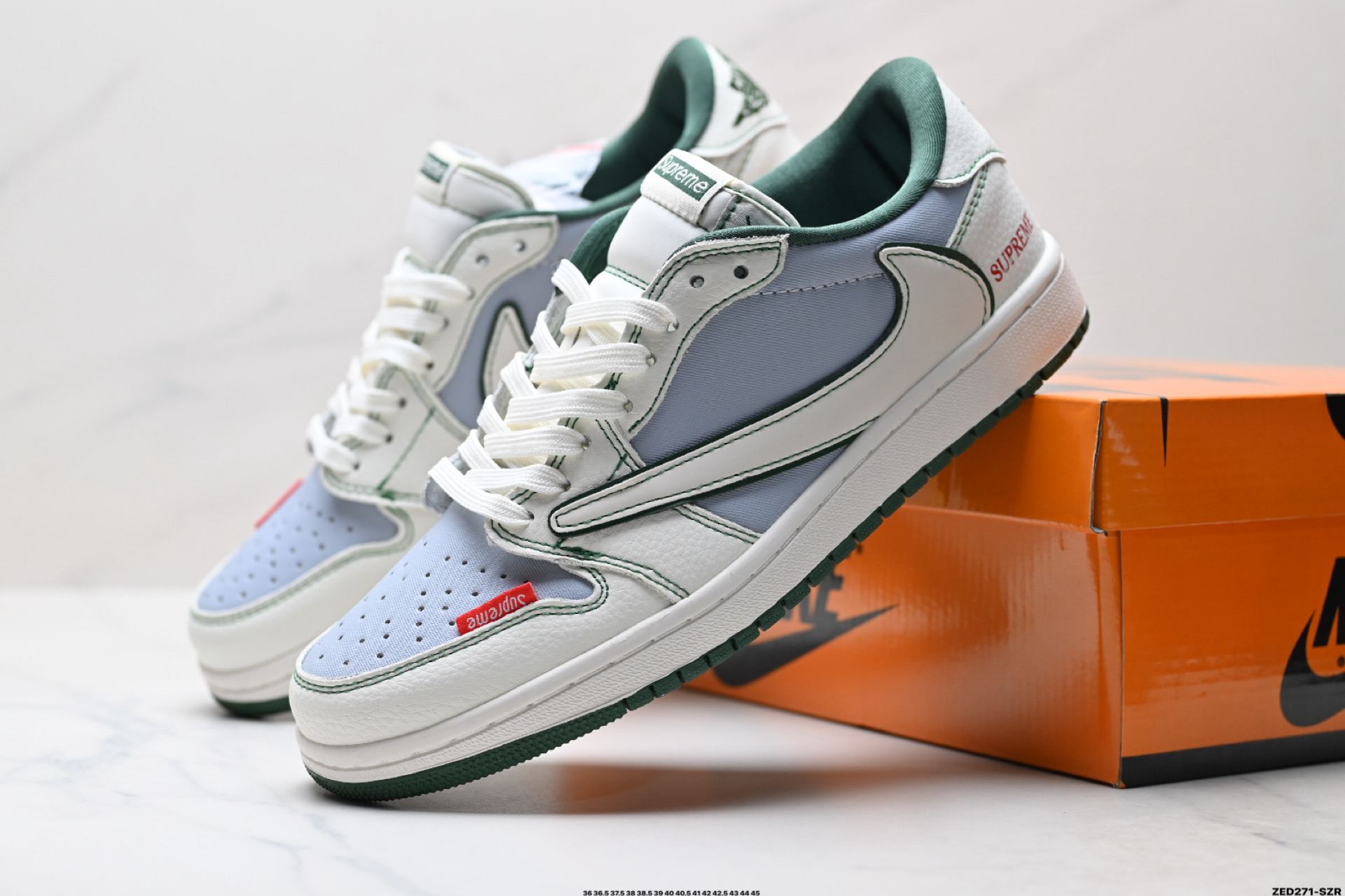 Nike Air Jordan 1 x Travis Scott AJ1倒勾 乔一倒钩 ‘DIY’定制 耐克 低帮文化篮球鞋 JW1188-149