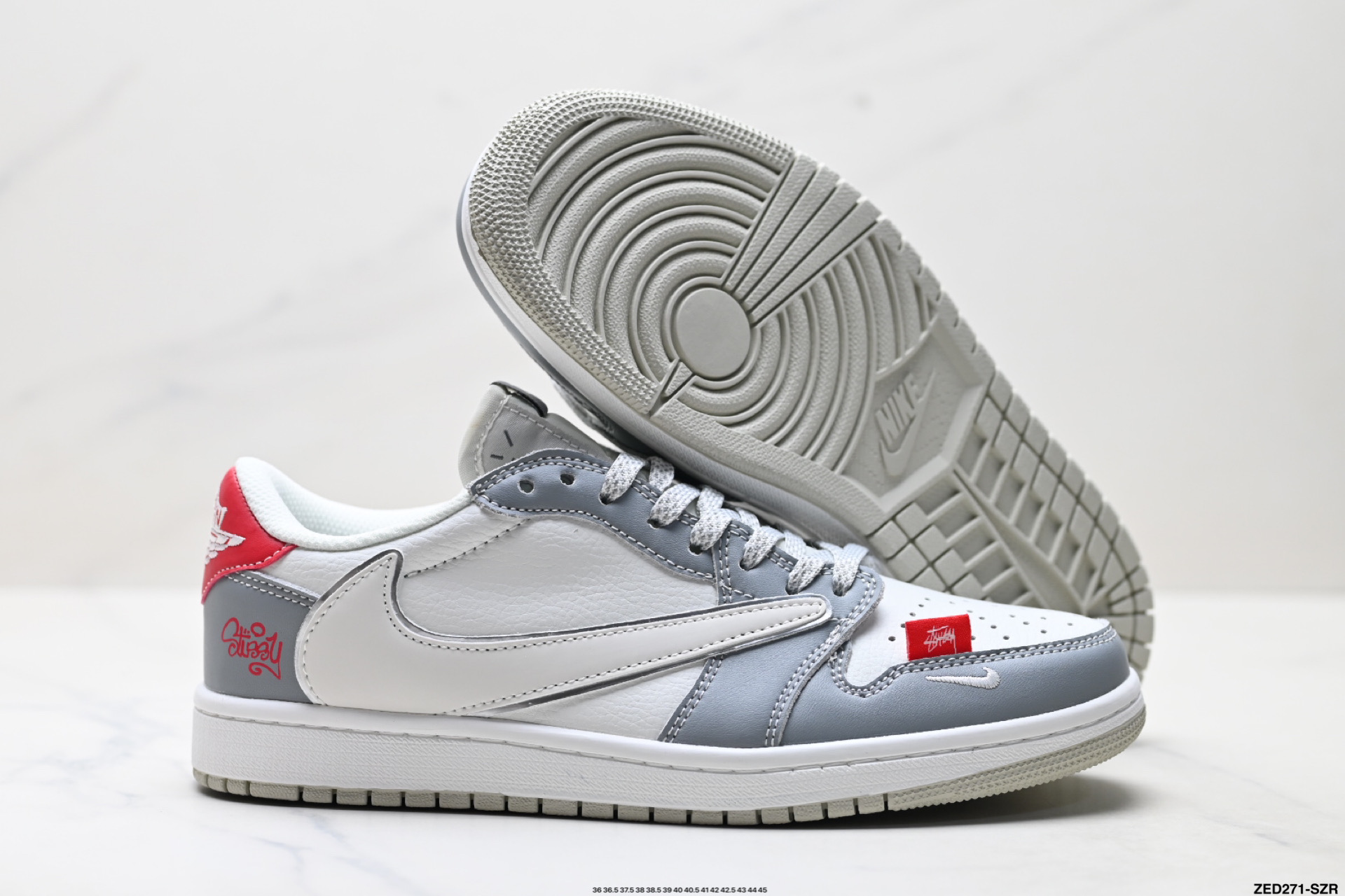 Nike Air Jordan 1 x Travis Scott AJ1倒勾 乔一倒钩 ‘DIY’定制 耐克 低帮文化篮球鞋 DZ5899-006