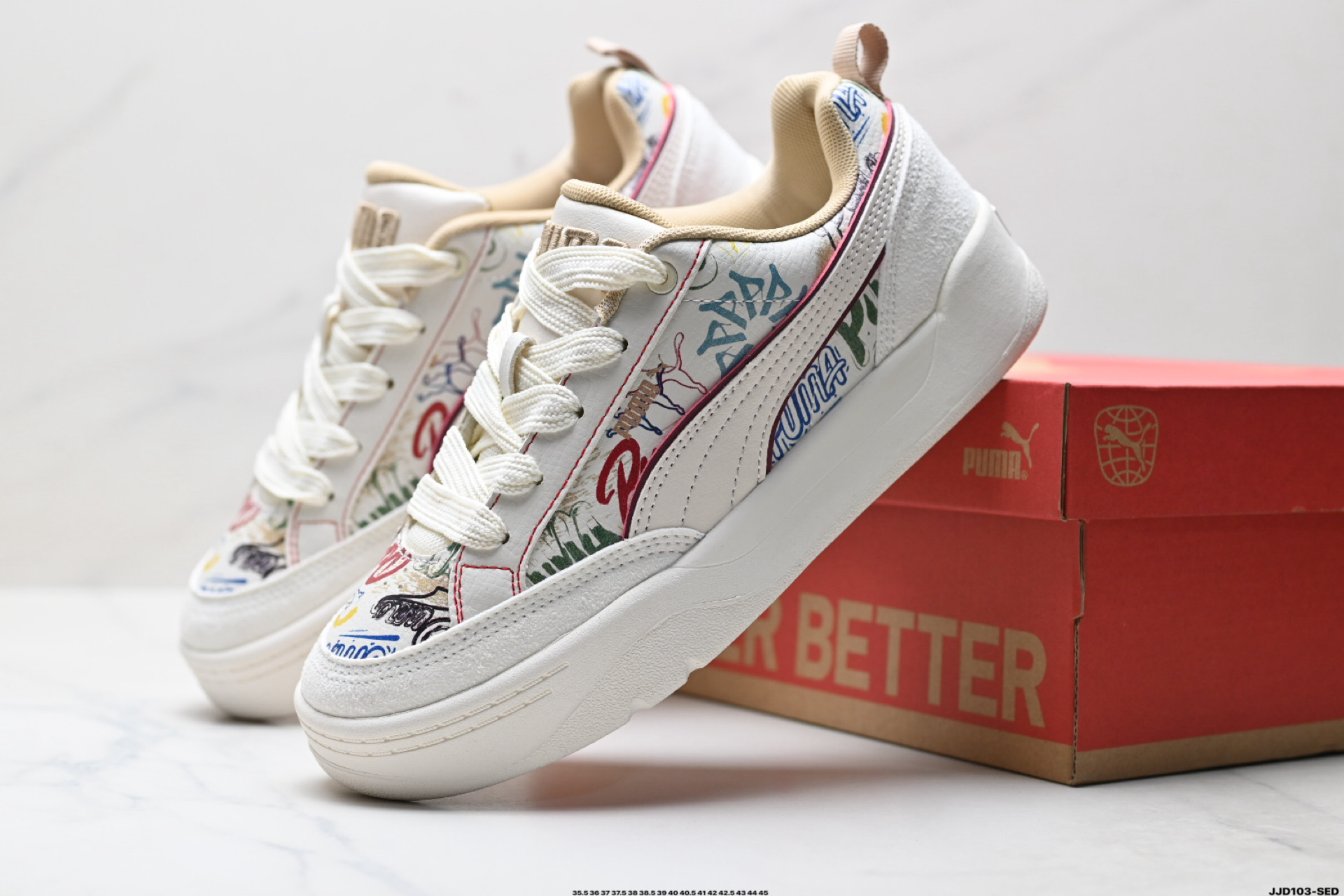 PUMA彪马Slipstream Lo Laces 男女情侣经典撞色板鞋休闲潮流时尚板鞋 400497-01