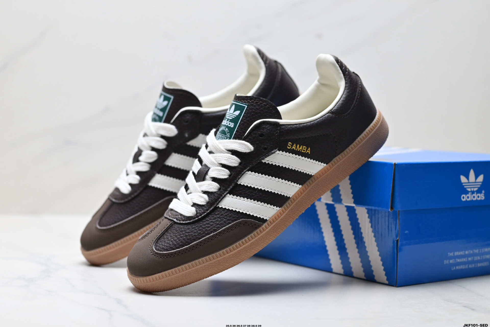 Adidas Originals Samba OG 阿迪达斯三叶草 桑巴舞系列绅士德训足球风百搭低帮休闲运动板鞋 JR0891