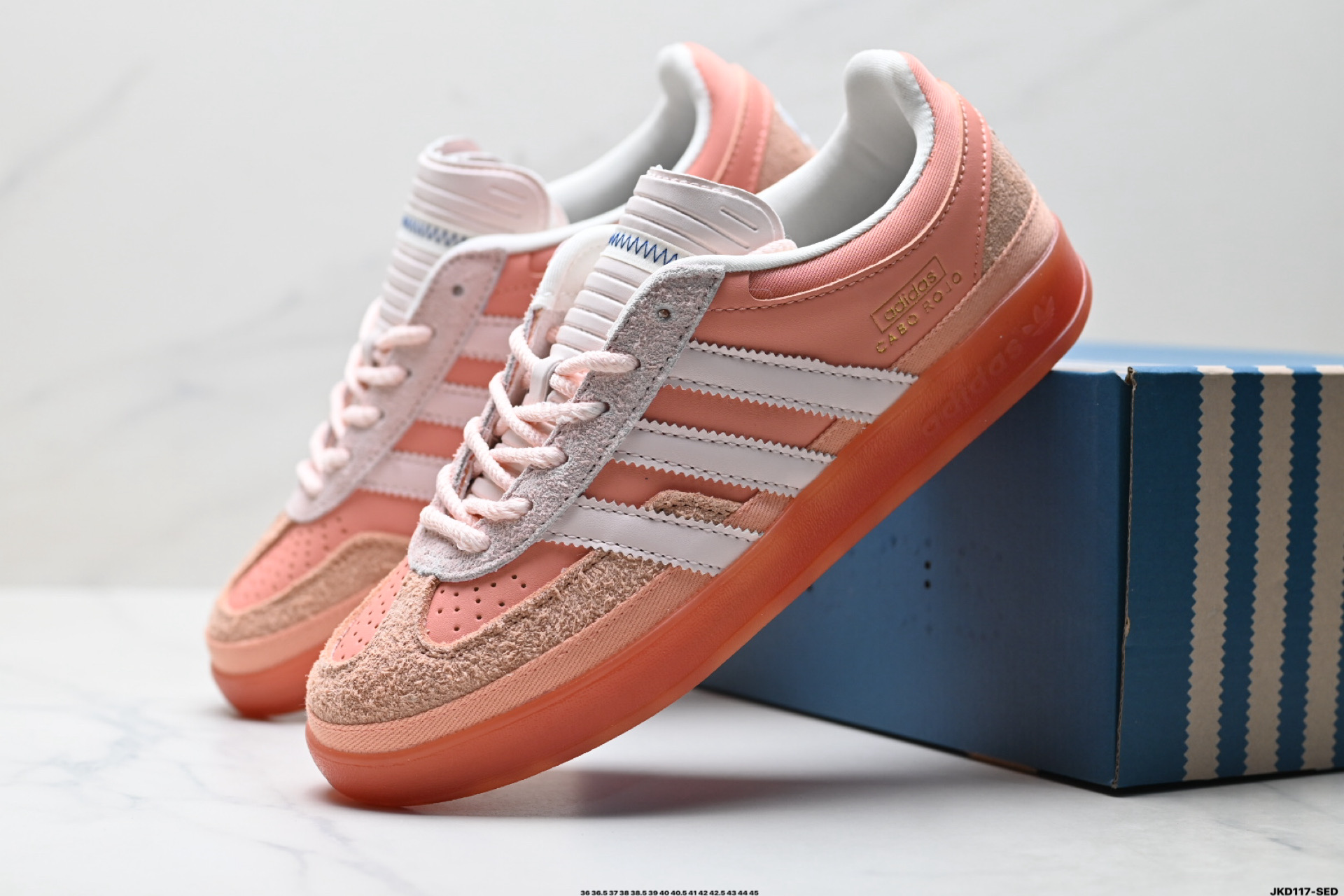 Bad Bunny x Adidas Originals Gazelle INdoor 三叶草休闲防滑耐磨低帮板鞋 JS5052