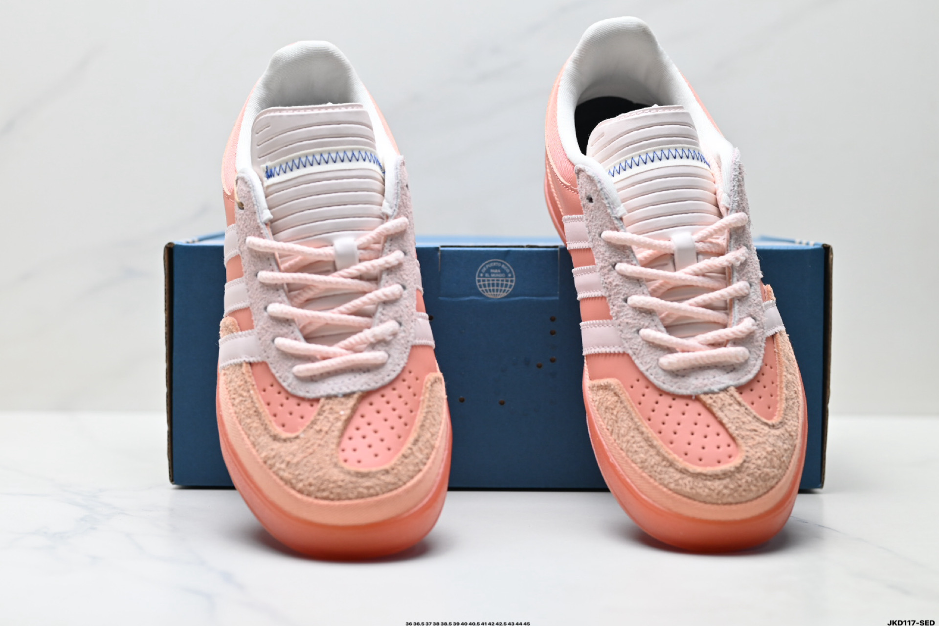 Bad Bunny x Adidas Originals Gazelle INdoor 三叶草休闲防滑耐磨低帮板鞋 JS5052