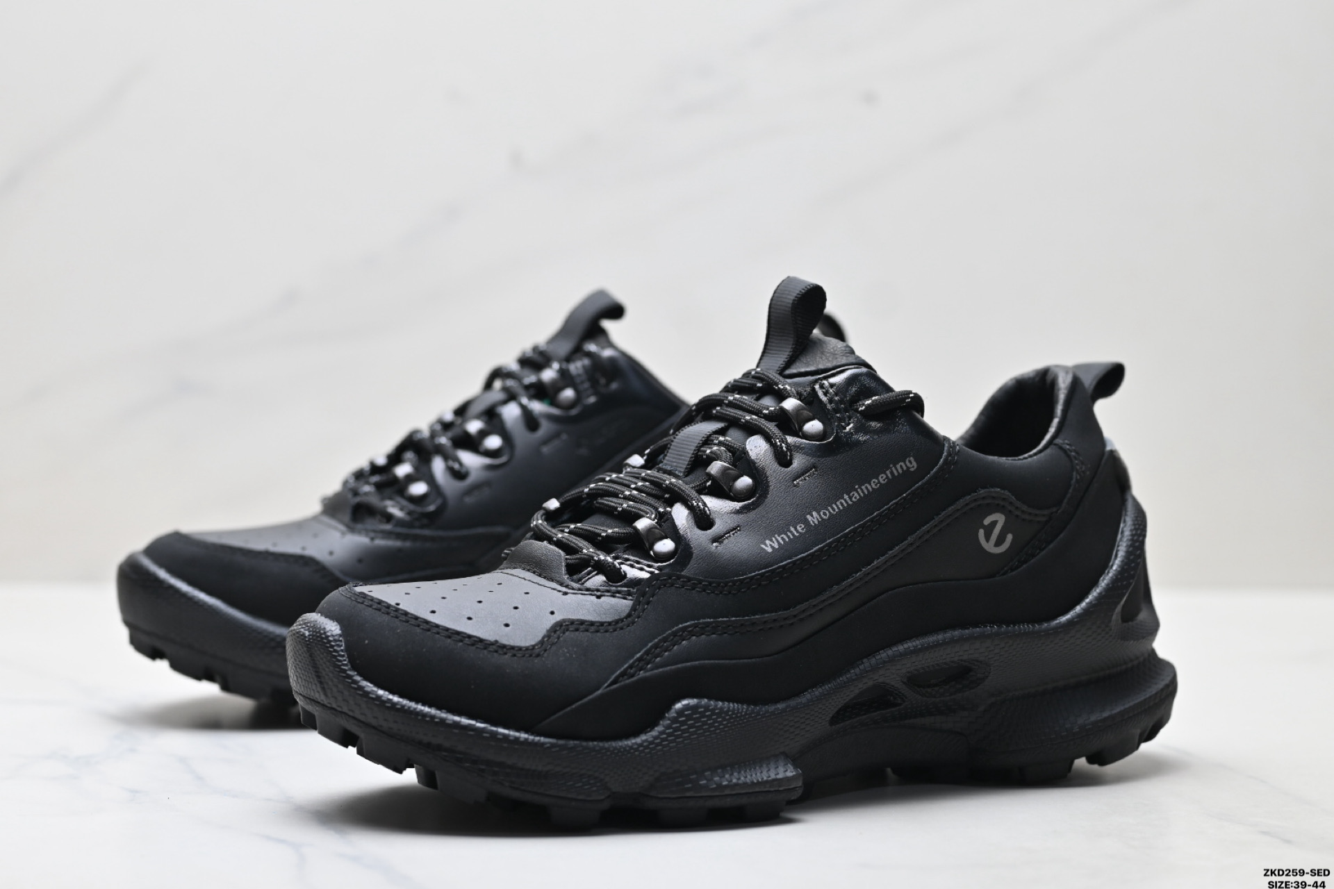 Ecco爱步 BIOM C-TRAIL系列 牛皮 圆头厚底系带 低帮 徒步鞋 803614-510