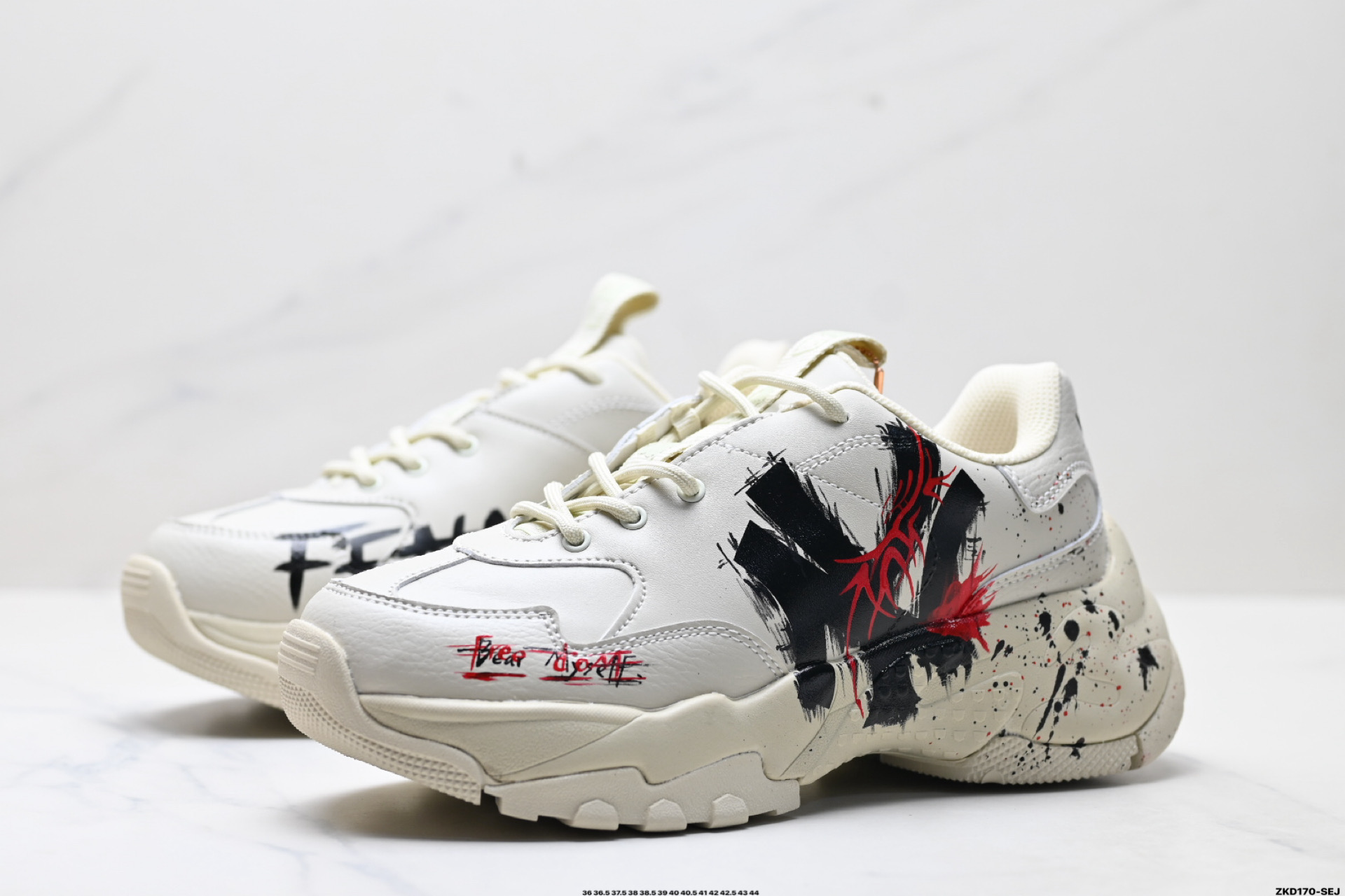 MLB BIGBALL CHUNKY PIXEL ‘DIY定制’ 简约时尚 百搭 包裹性保暖防滑防水减震 低帮 板鞋 32SHC101N