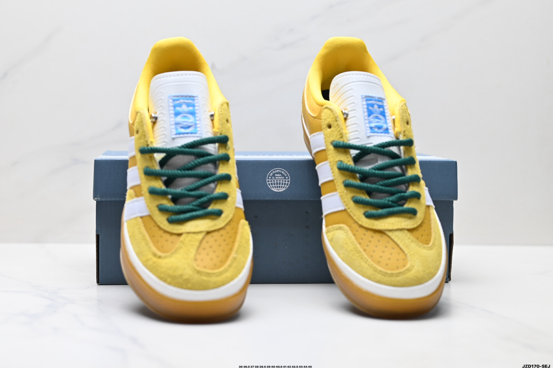 Bad Bunny x Adidas Originals Gazelle INdoor 三叶草休闲防滑耐磨低帮板鞋 JS5053