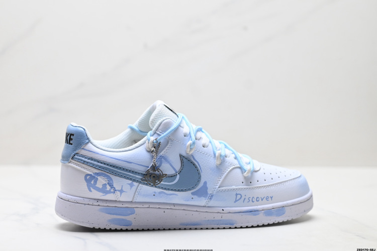 Nike Court Vision Lo 'DIY' Custom Low-Top Breathable Casual Shoes 1 Nike Court Vision Lo ‘DIY’ Custom Low-Top Breathable Casual Shoes