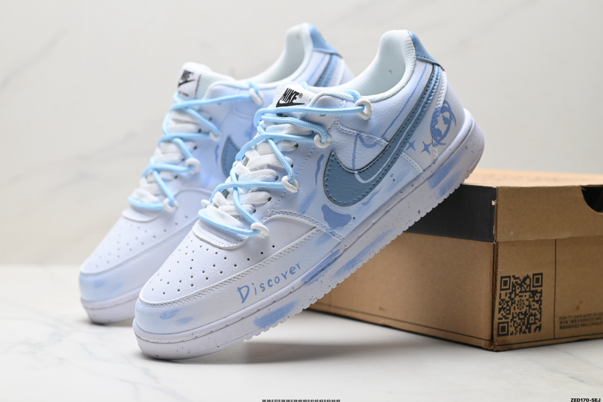 NIKE COURT VISION LO ‘DIY’定制 低帮百搭 透气休闲运动板鞋 DH2987-101