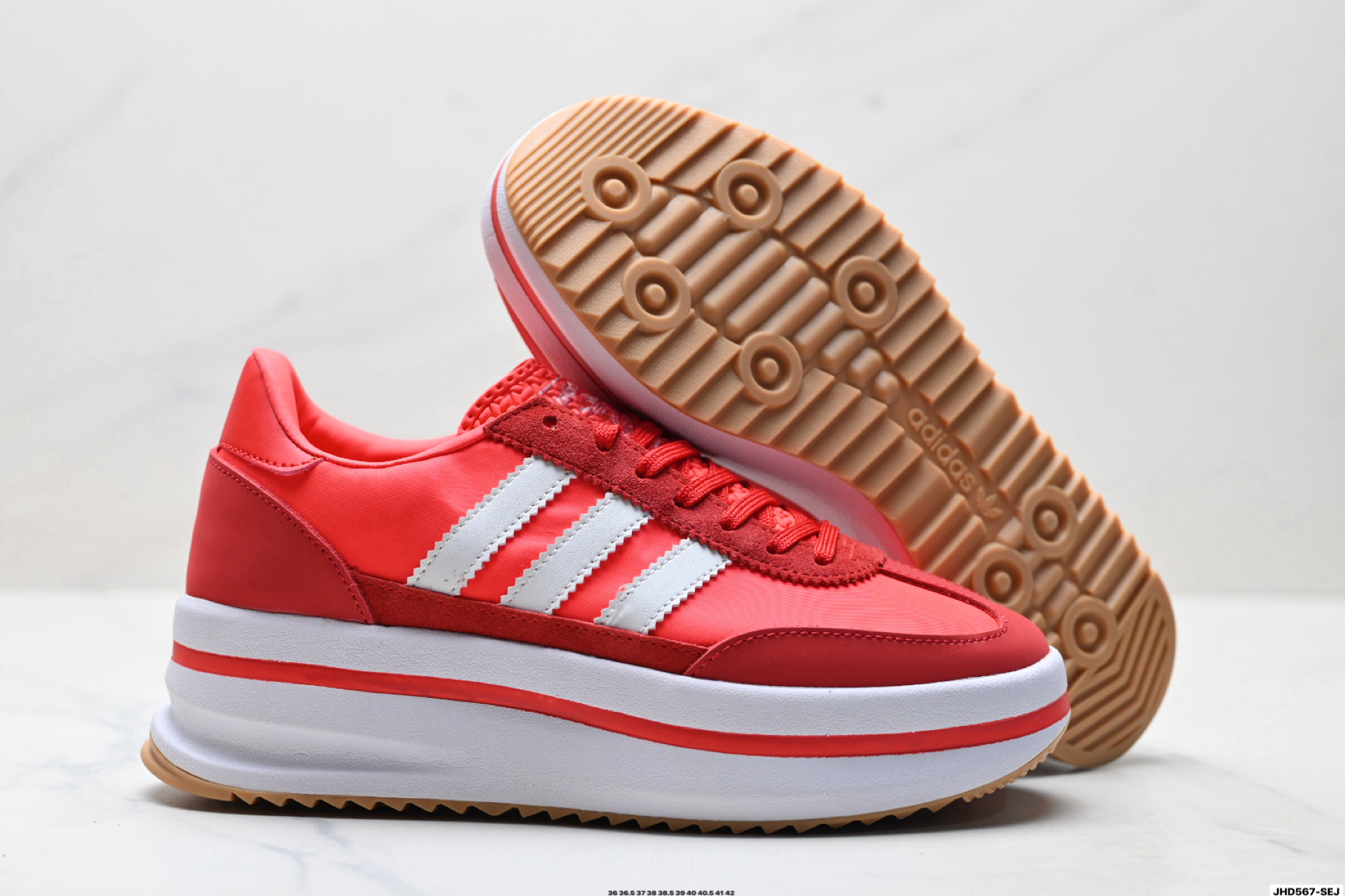 Adidas SL 72 STACK 阿迪达斯 厚底三叶草复古休闲跑步鞋休闲运动鞋 JQ6420