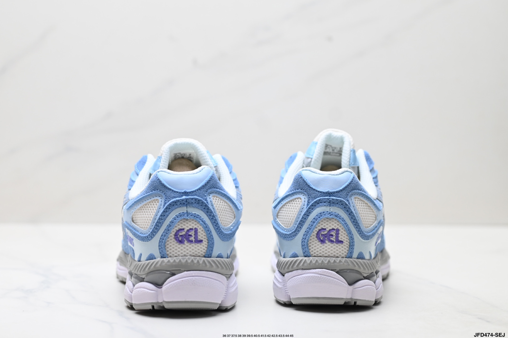 ASICS GEL-NYC 亚瑟士 透气网眼鞋面 配合部分合成革材质 采用全新AHAR+橡胶材质 更加耐磨 1203A383-107