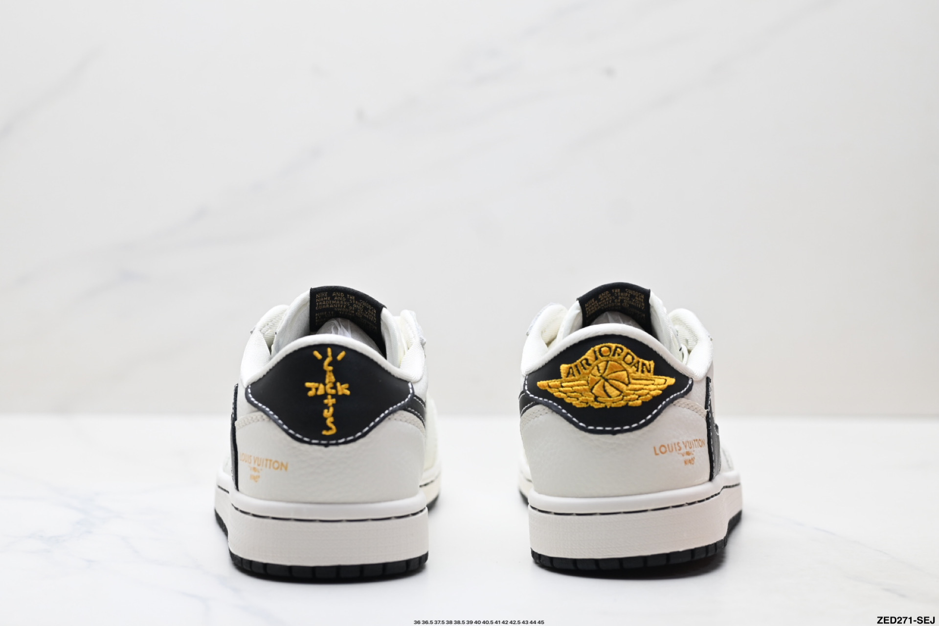 Nike Air Jordan 1 x Travis Scott AJ1倒勾 乔一倒钩 ‘DIY’定制 耐克 低帮文化篮球鞋 JW1188-144