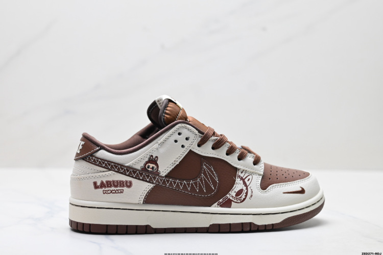 Nike Dunk Low Retro 'DIY' Custom Brown/White Casual Sneakers SR2025-007 1 Nike Dunk Low Retro ‘DIY’ Custom Brown/White Casual Sneakers SR2025-007