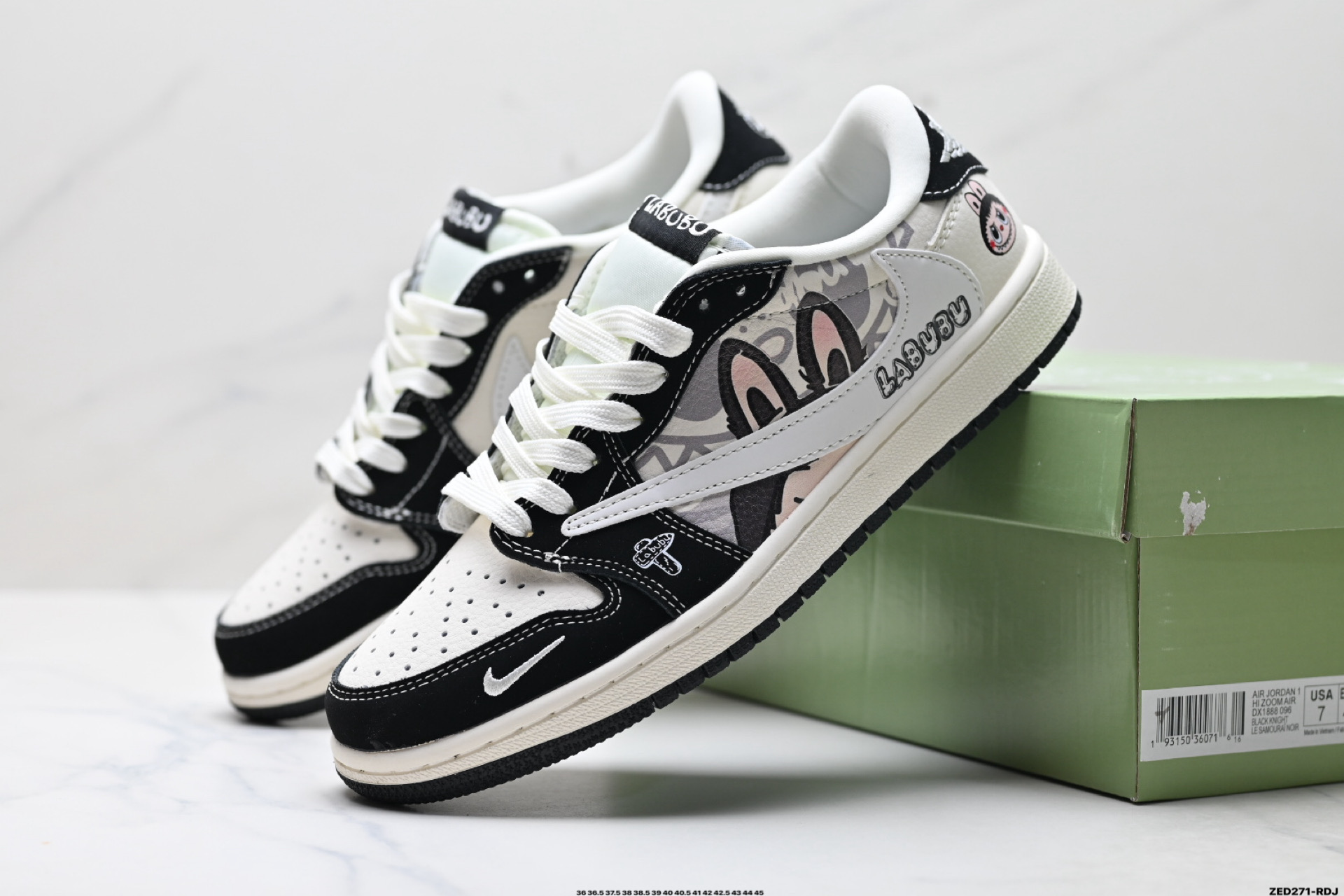 Nike Air Jordan 1 x Travis Scott AJ1倒勾 乔一倒钩 ‘DIY’定制 耐克 低帮文化篮球鞋 DX1888-096