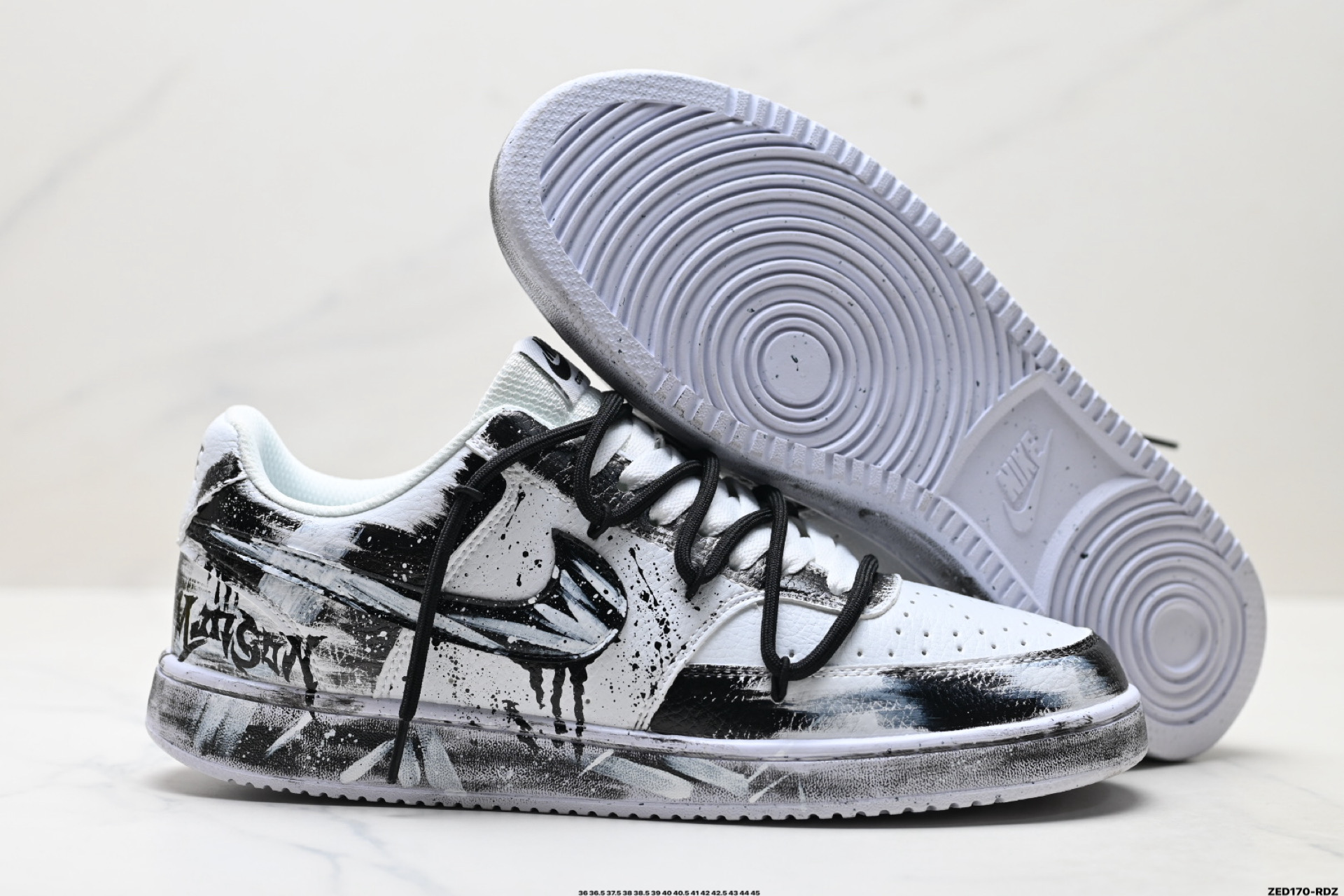 NIKE COURT VISION LO ‘DIY’定制 低帮百搭 透气休闲运动板鞋 DH2987-101