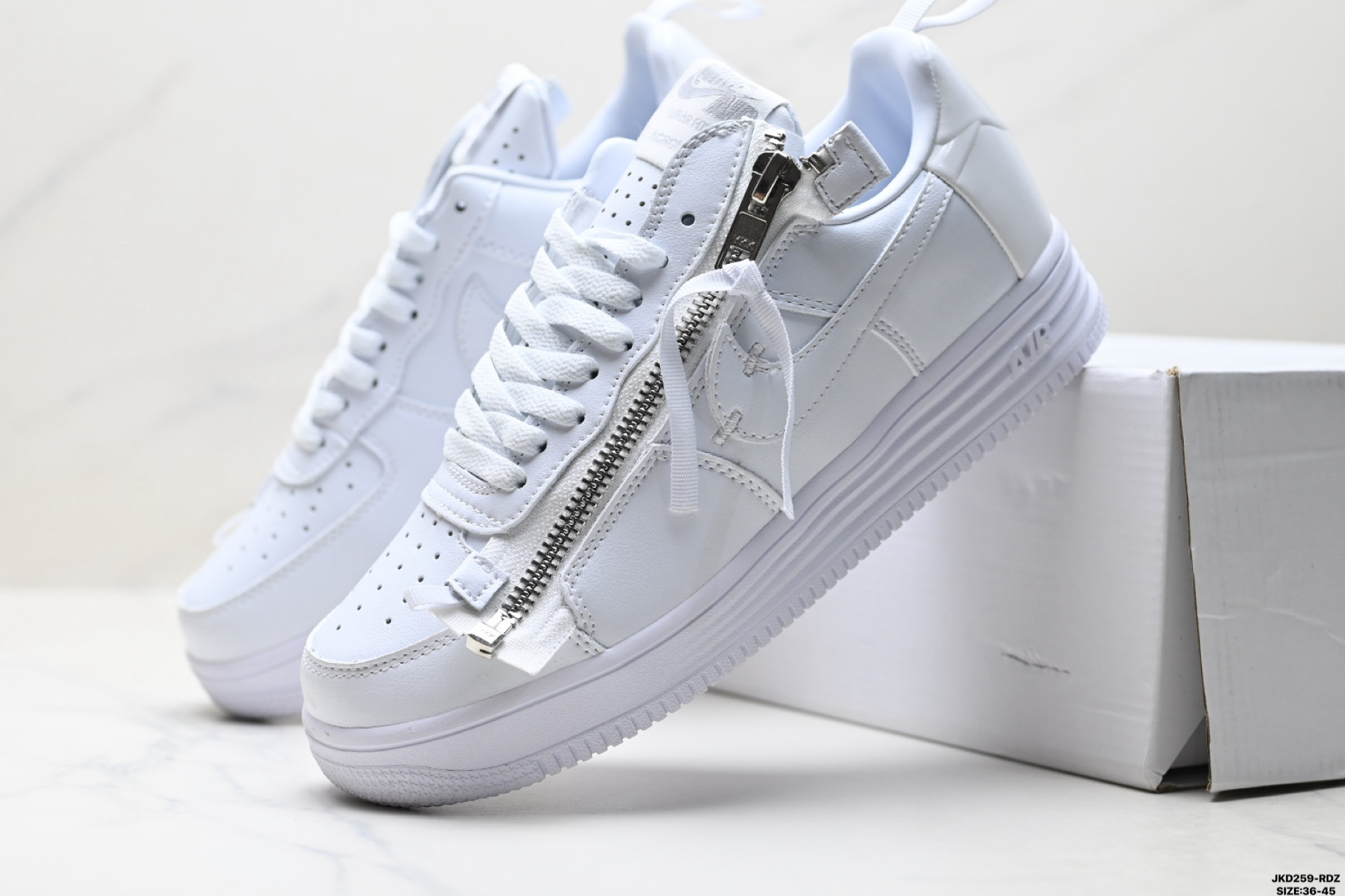 Acronym x Nike Lunar force 1 空军联名款 拉链 休闲 包裹性耐磨 低帮 板鞋 AJ6247-100