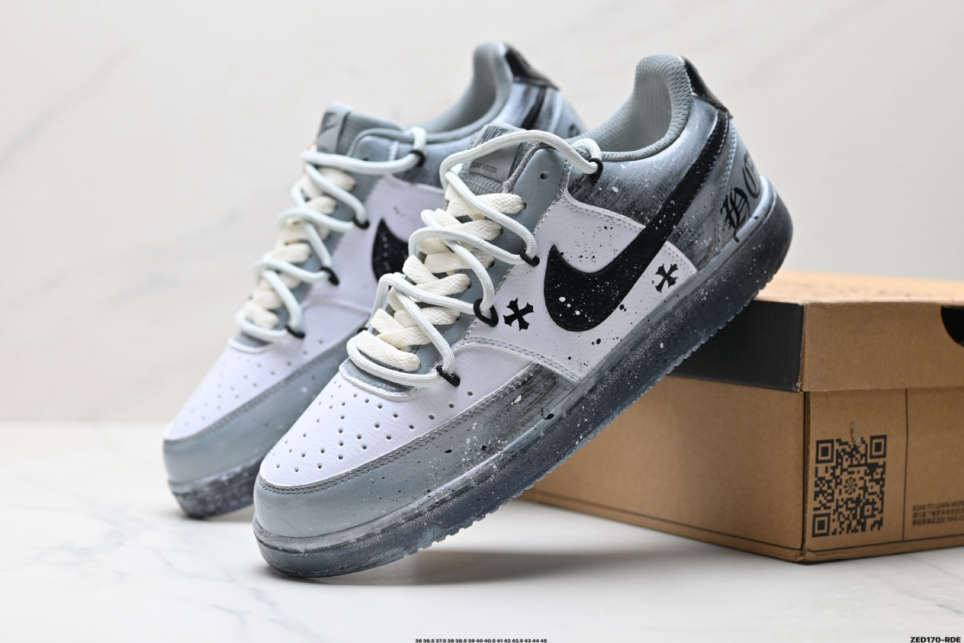 NIKE COURT VISION LO ‘DIY’定制 低帮百搭 透气休闲运动板鞋 DH2987-101