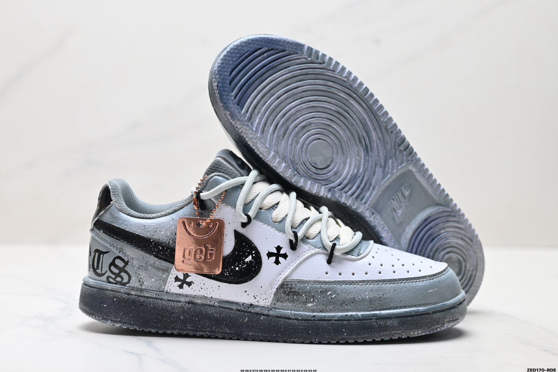 NIKE COURT VISION LO ‘DIY’定制 低帮百搭 透气休闲运动板鞋 DH2987-101