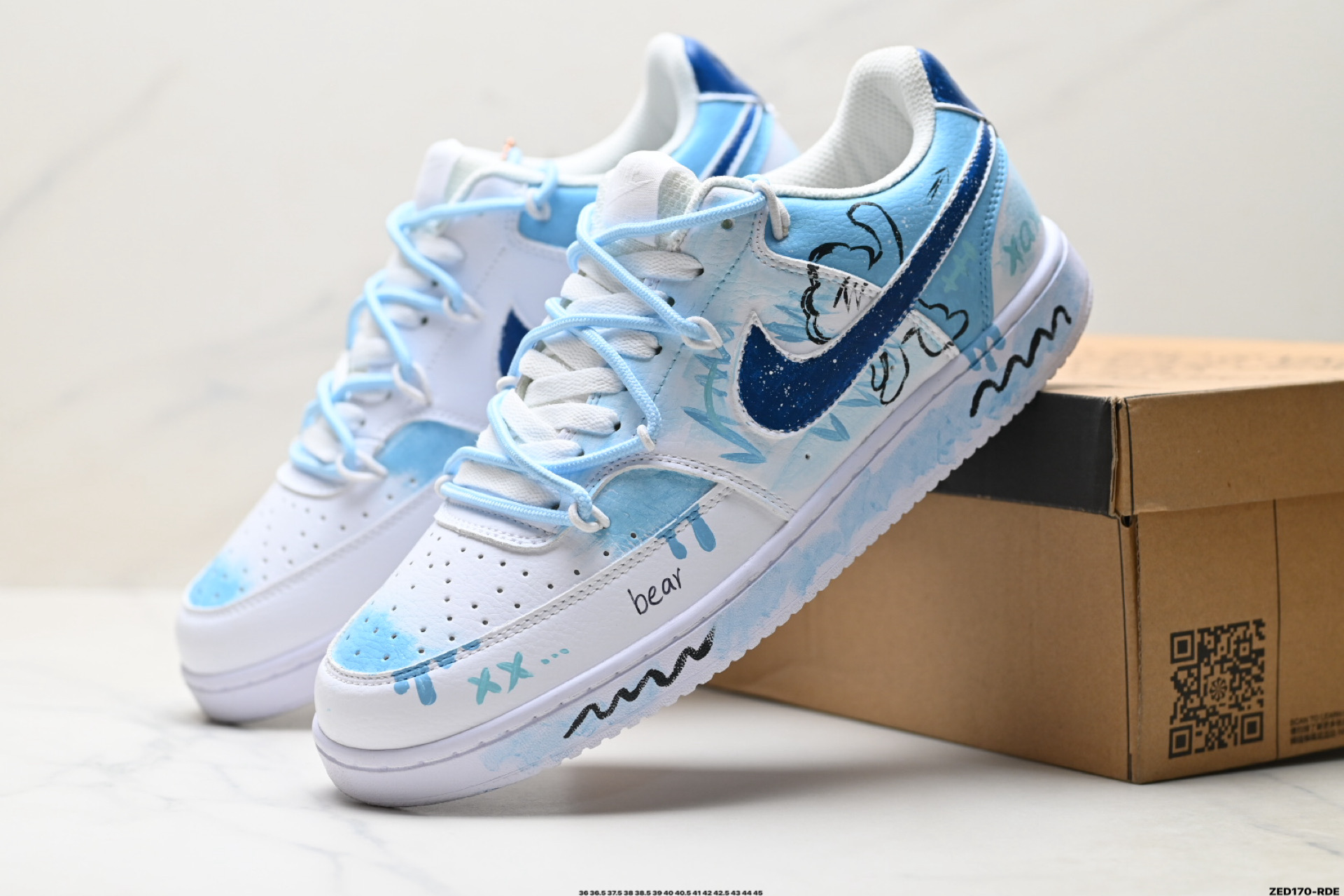 NIKE COURT VISION LO ‘DIY’定制 低帮百搭 透气休闲运动板鞋 DH2987-101