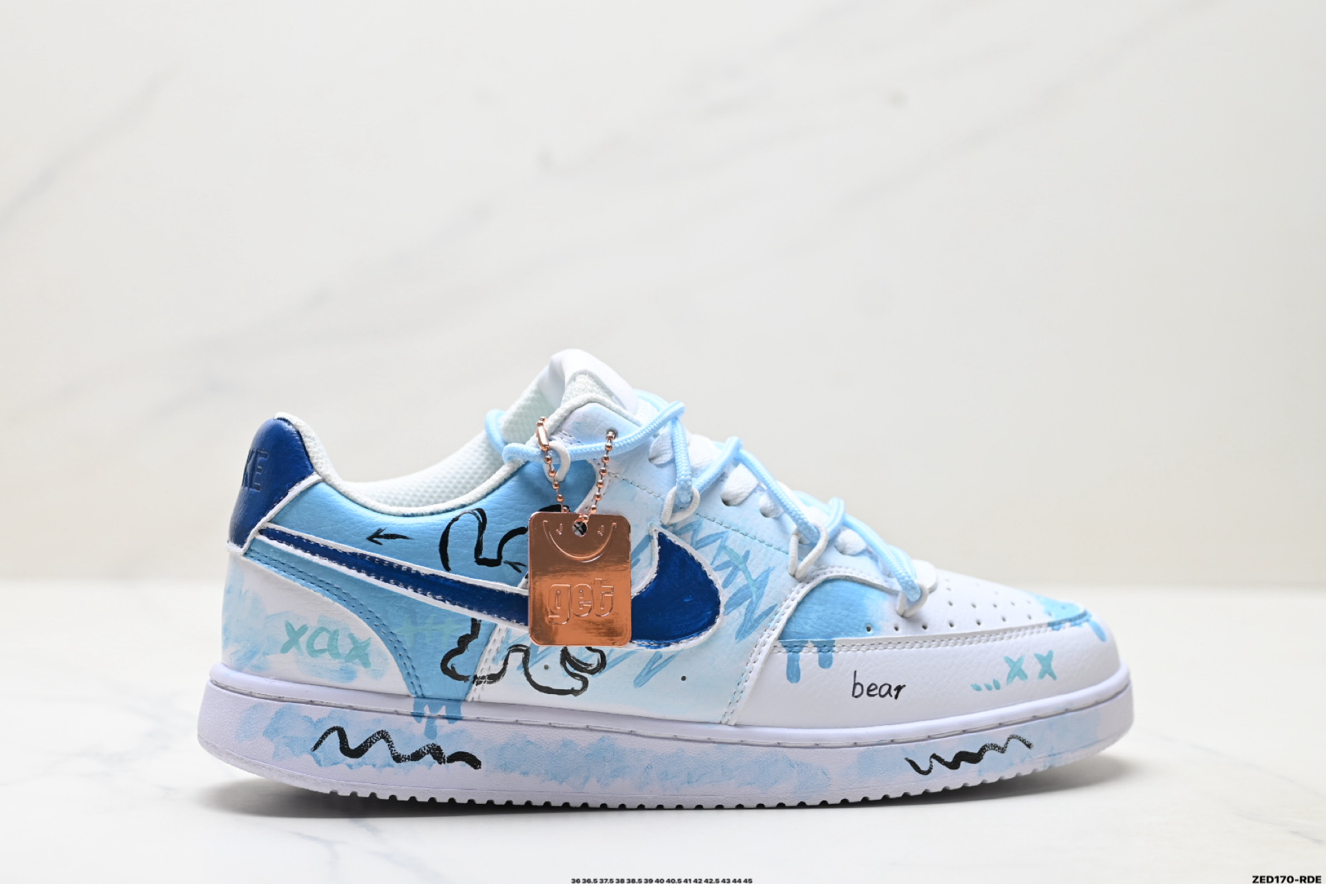 NIKE COURT VISION LO ‘DIY’定制 低帮百搭 透气休闲运动板鞋 DH2987-101