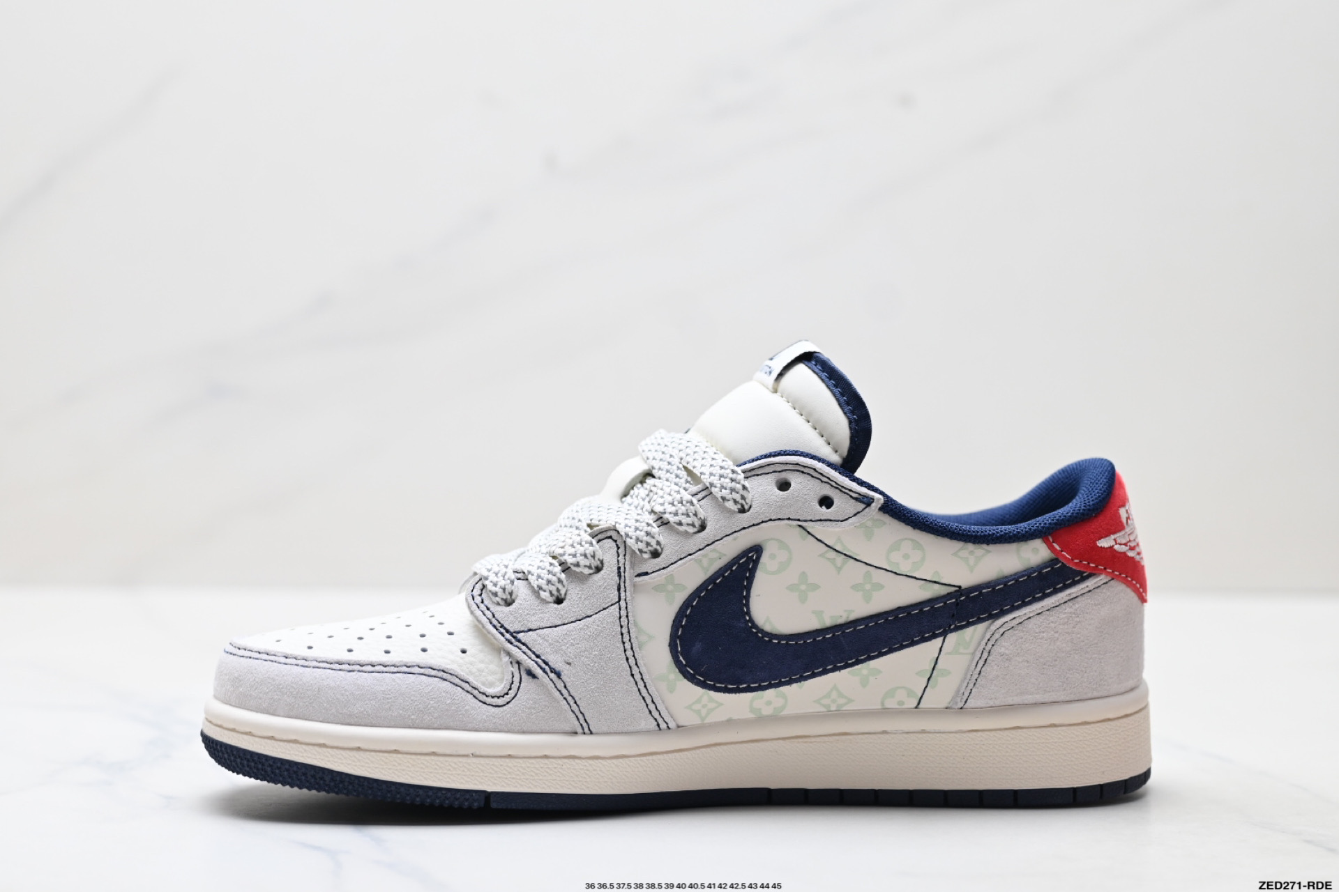 Nike Air Jordan 1 x Travis Scott AJ1倒勾 乔一倒钩 ‘DIY’定制 耐克 低帮文化篮球鞋 CX5050-Y15