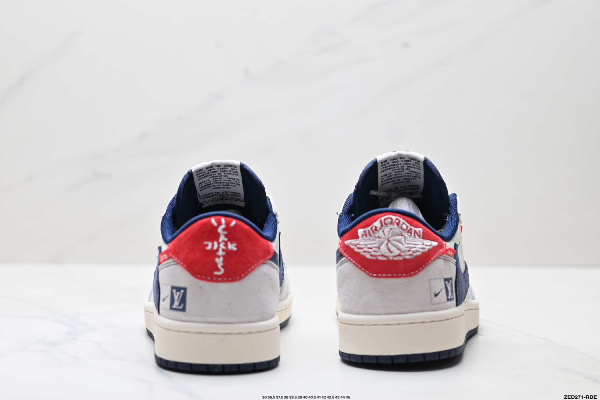 Nike Air Jordan 1 x Travis Scott AJ1倒勾 乔一倒钩 ‘DIY’定制 耐克 低帮文化篮球鞋 CX5050-Y15