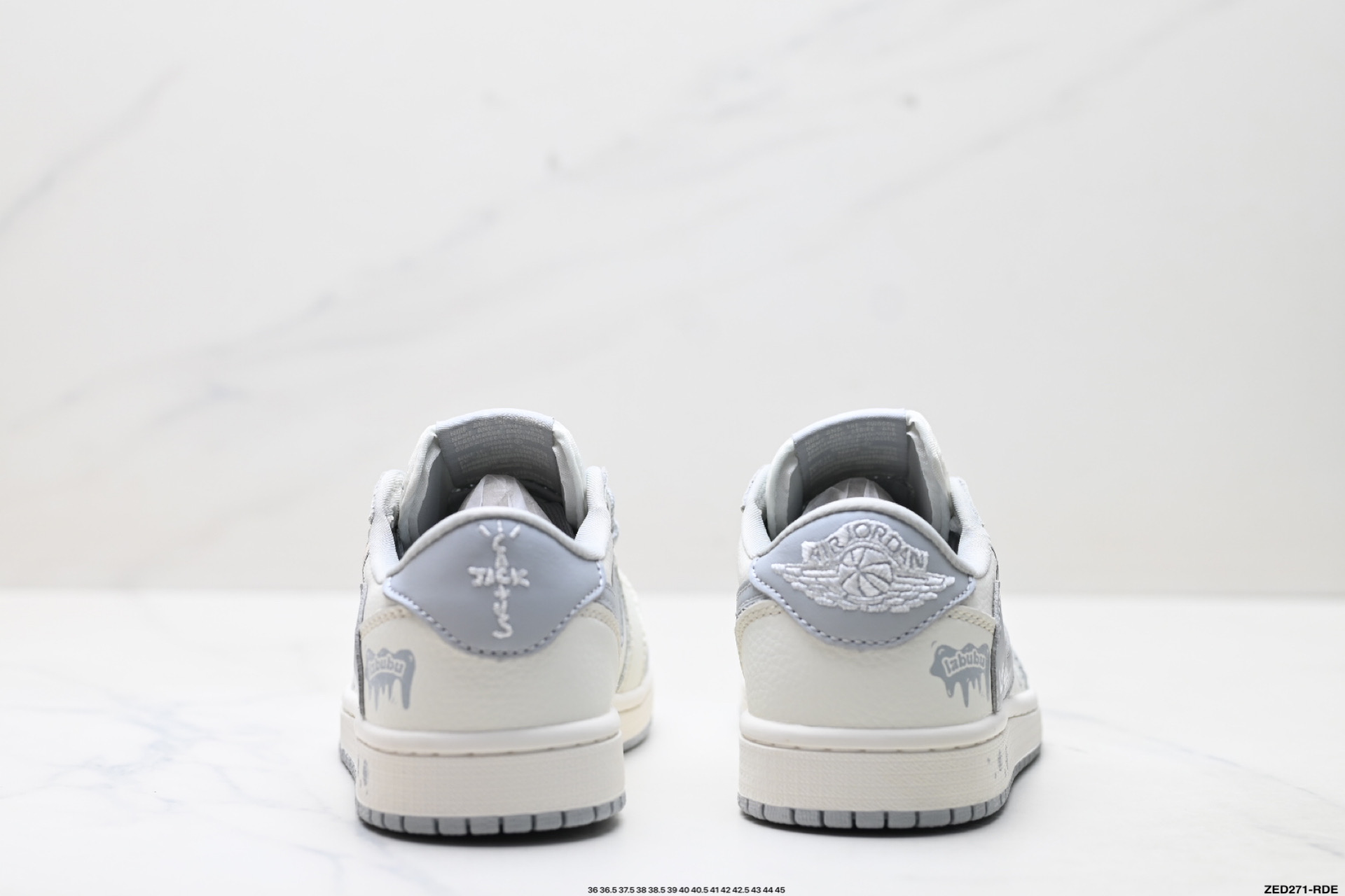 Nike Air Jordan 1 x Travis Scott AJ1倒勾 乔一倒钩 ‘DIY’定制 耐克 低帮文化篮球鞋 JW1188-163