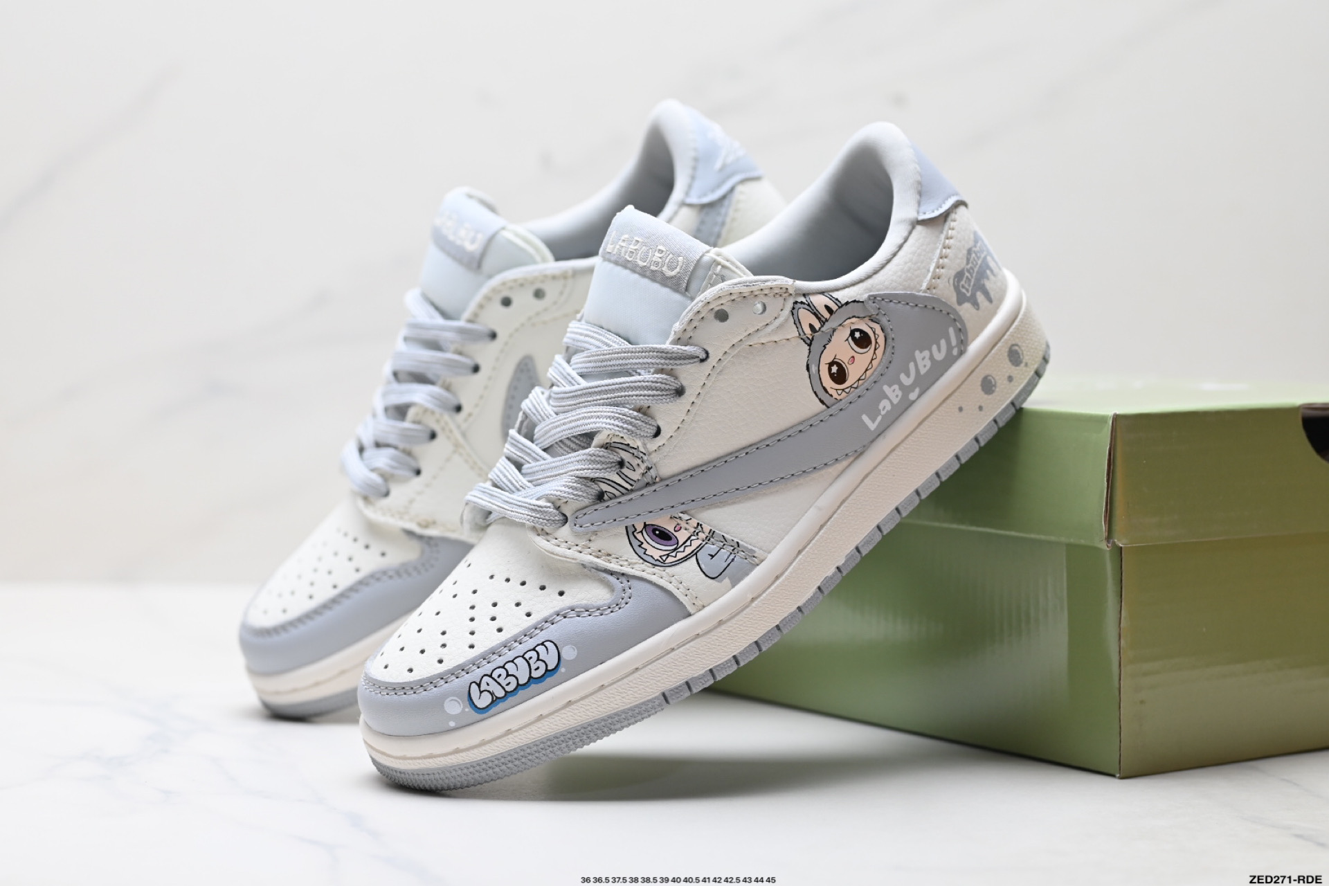 Nike Air Jordan 1 x Travis Scott AJ1倒勾 乔一倒钩 ‘DIY’定制 耐克 低帮文化篮球鞋 JW1188-163