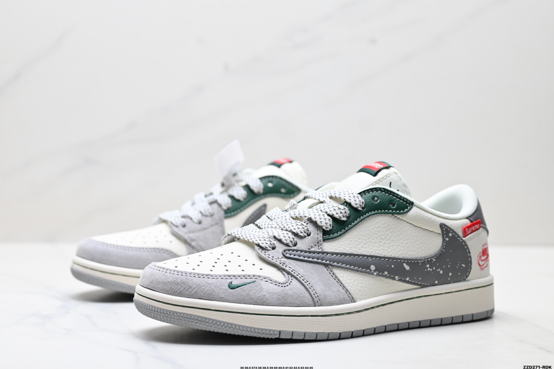 Nike Air Jordan 1 x Travis Scott AJ1倒勾 乔一倒钩 ‘DIY’定制 耐克 低帮文化篮球鞋 HS8068-043