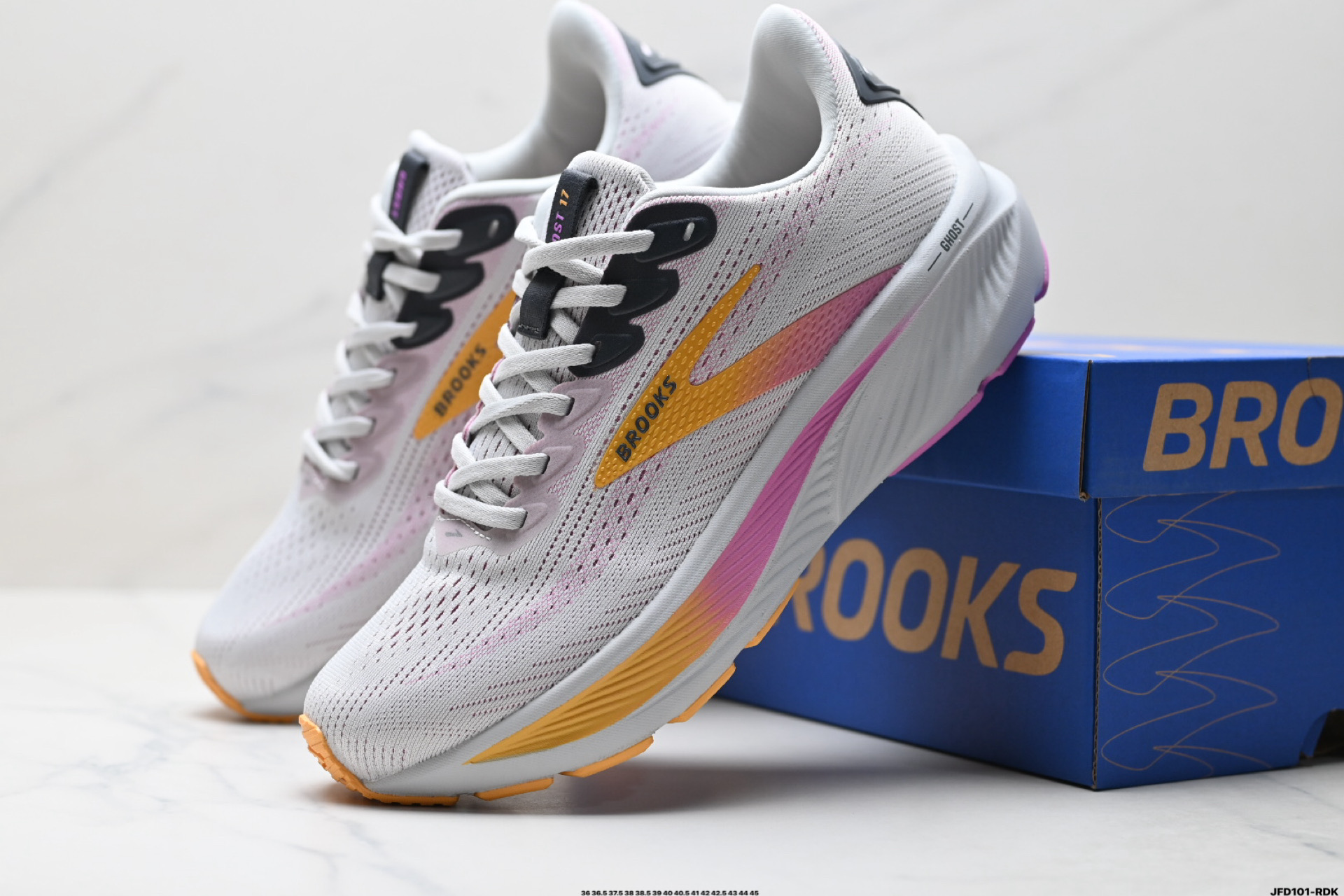 Brooks布鲁克斯 Ghost 17 网面时尚 网布耐磨透气 低帮 休闲跑步鞋 120431 1D 070