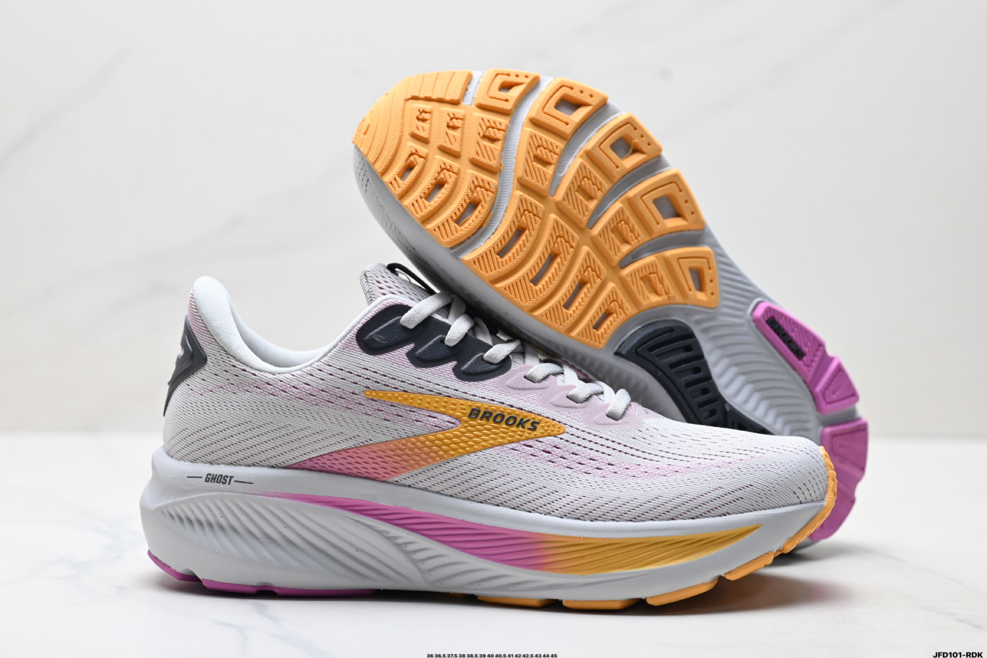 Brooks布鲁克斯 Ghost 17 网面时尚 网布耐磨透气 低帮 休闲跑步鞋 120431 1D 070