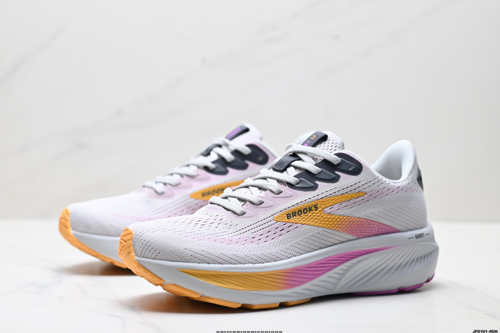 Brooks布鲁克斯 Ghost 17 网面时尚 网布耐磨透气 低帮 休闲跑步鞋 120431 1D 070