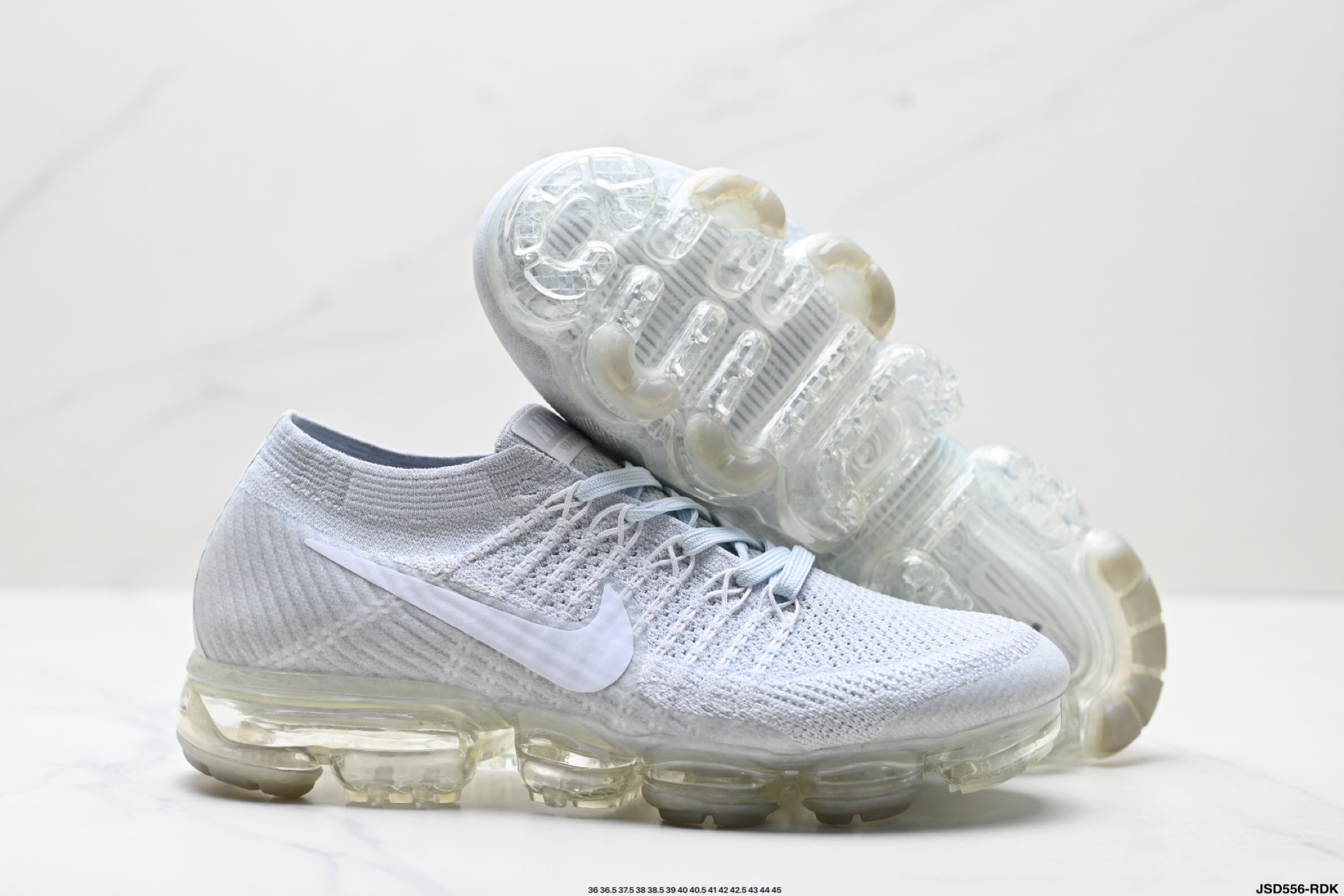 Nike Air Vapormax Flyknit 全掌长气垫 缓震跑步鞋 849558-100