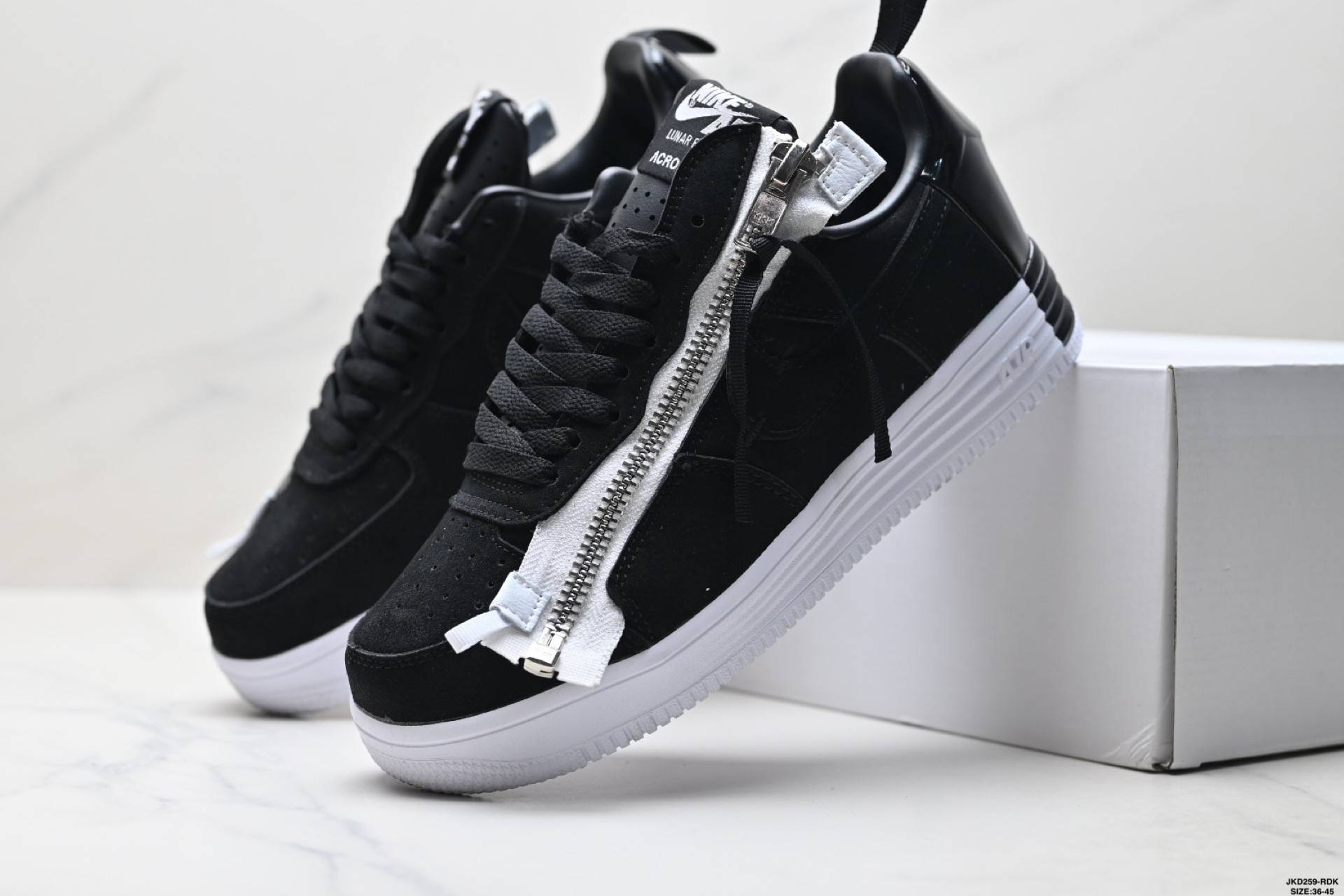 Acronym x Nike Lunar force 1 空军联名款 拉链 休闲 包裹性耐磨 低帮 板鞋 698699-001