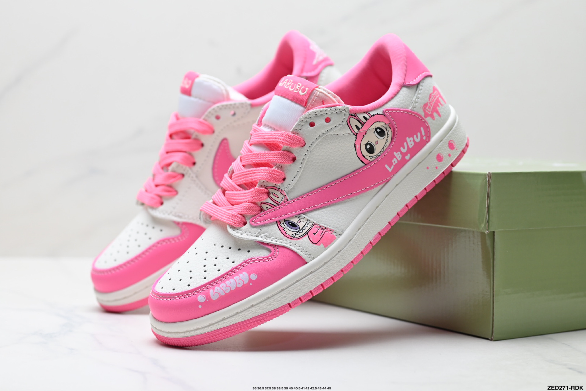 Nike Air Jordan 1 x Travis Scott AJ1倒勾 乔一倒钩 ‘DIY’定制 耐克 低帮文化篮球鞋 JW1188-162