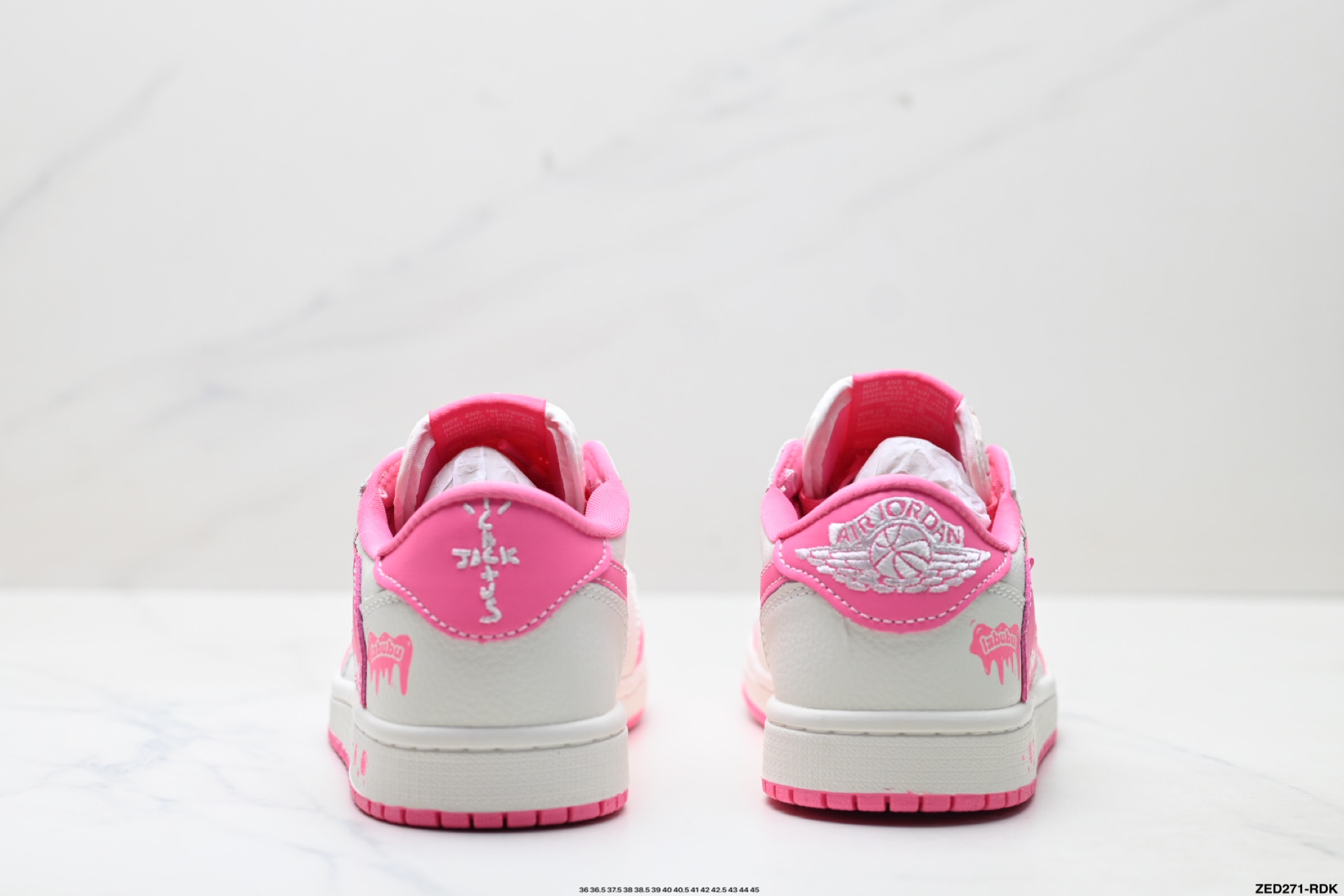 Nike Air Jordan 1 x Travis Scott AJ1倒勾 乔一倒钩 ‘DIY’定制 耐克 低帮文化篮球鞋 JW1188-162