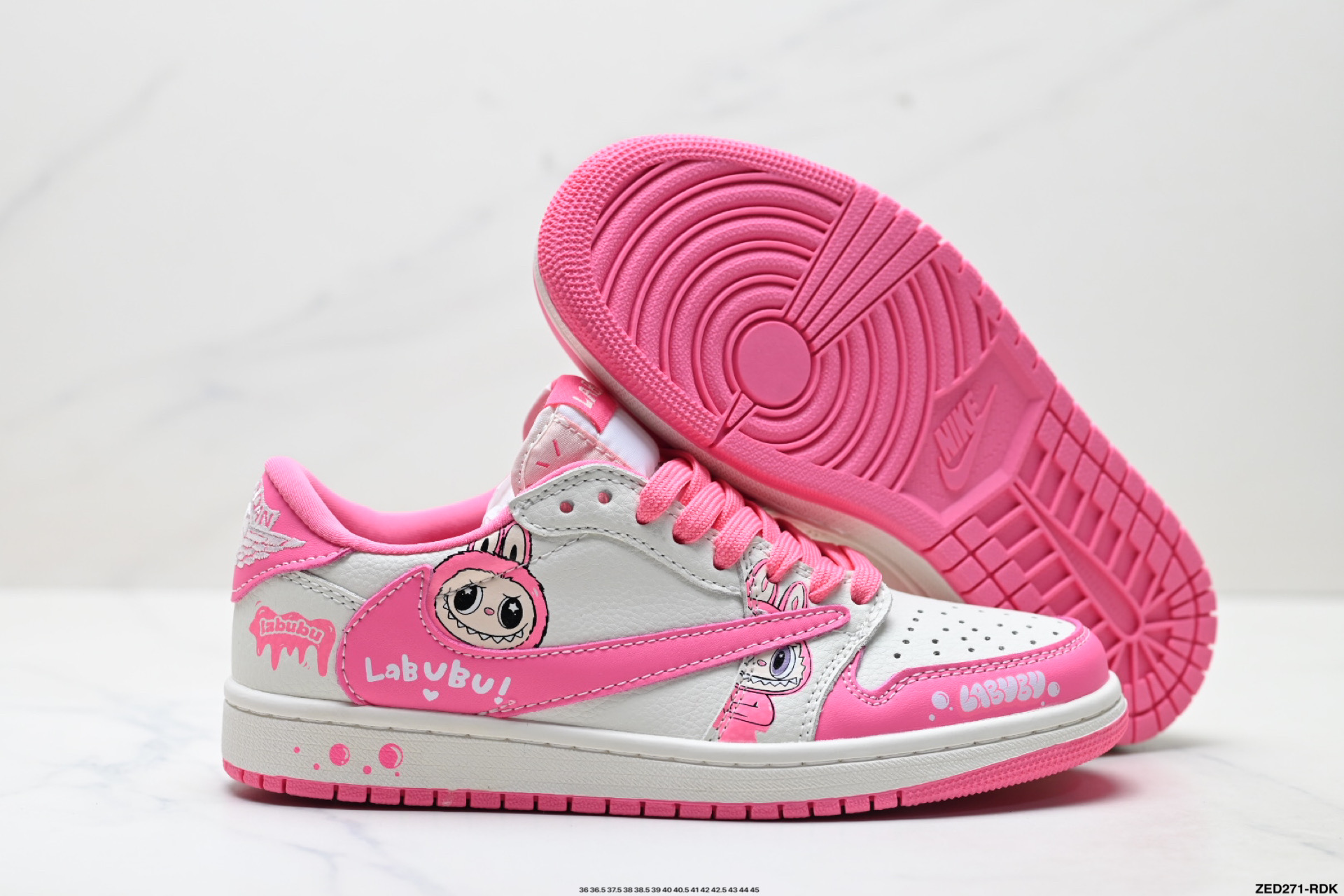 Nike Air Jordan 1 x Travis Scott AJ1倒勾 乔一倒钩 ‘DIY’定制 耐克 低帮文化篮球鞋 JW1188-162