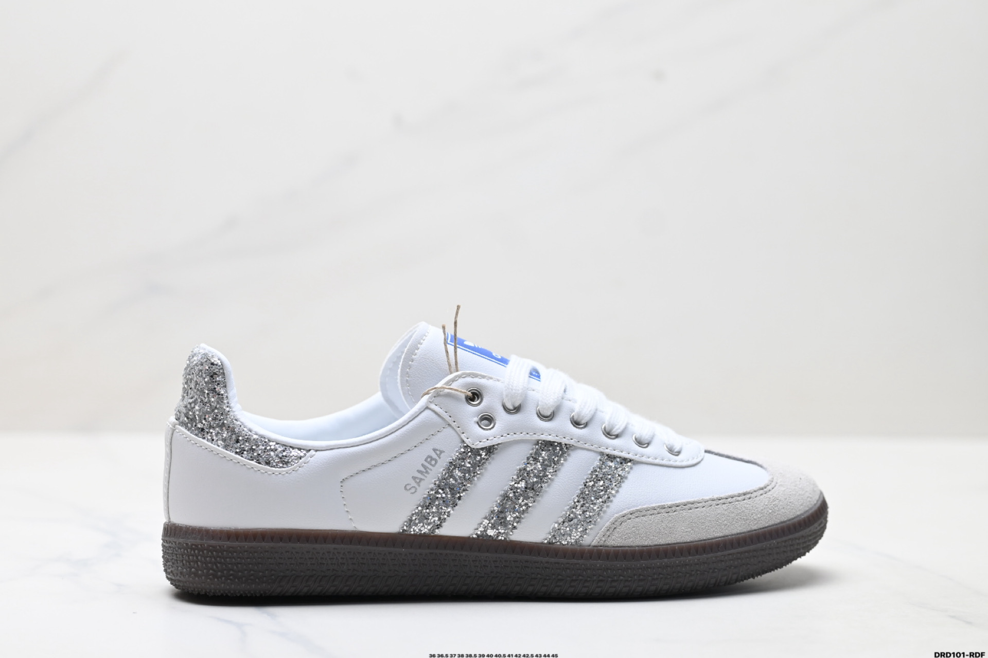 白蓝银KL6265 真标✅Adidas Originals Samba OG 桑巴舞系列 阿迪达斯 三叶草 绅士德训足球风百搭低帮休闲运动板鞋 ID:DRD101-RDF