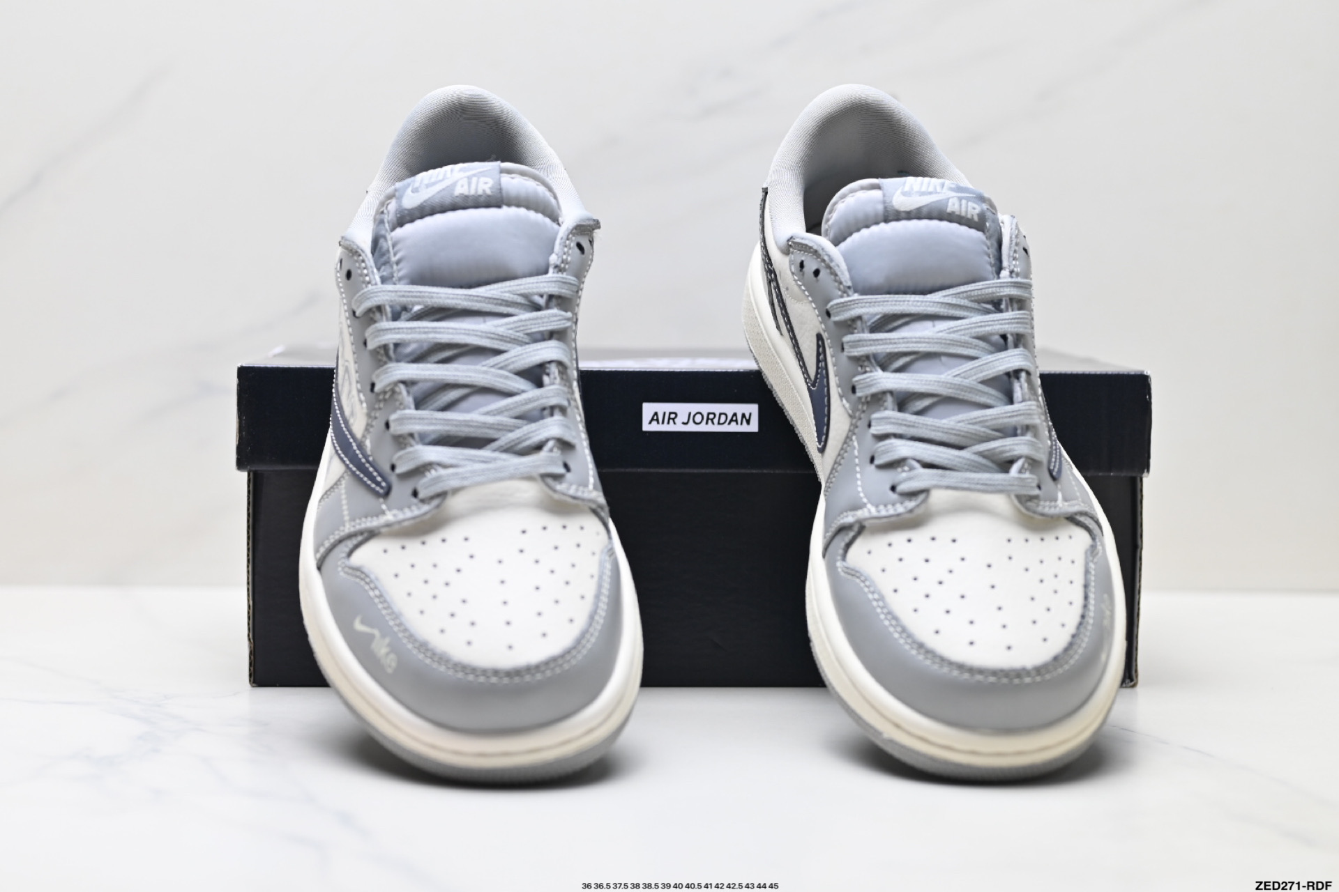 Nike Air Jordan 1 x Travis Scott AJ1倒勾 乔一倒钩 ‘DIY’定制 耐克 低帮文化篮球鞋 LD2025-023