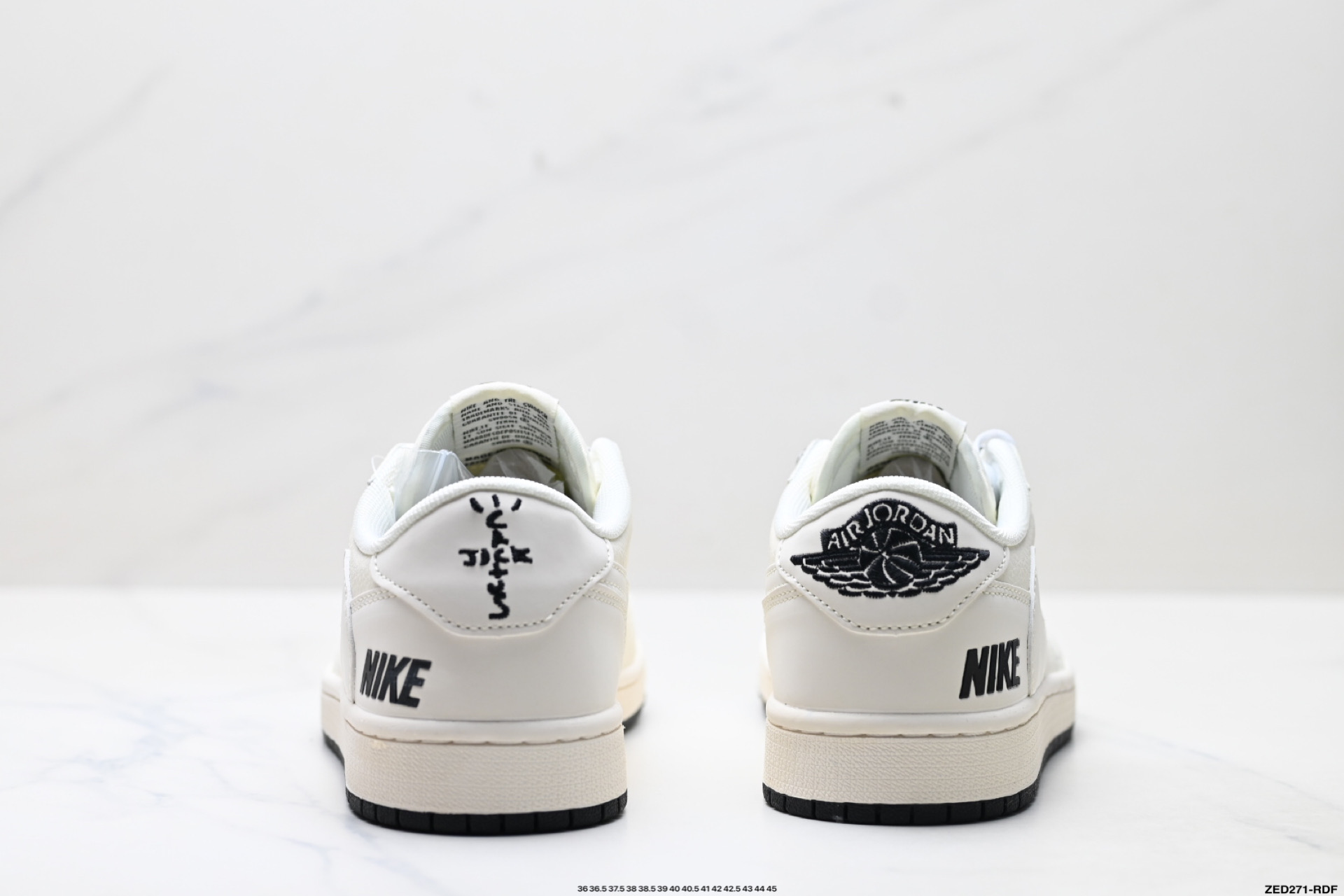 Nike Air Jordan 1 x Travis Scott AJ1倒勾 乔一倒钩 ‘DIY’定制 耐克 低帮文化篮球鞋 JP1668-254