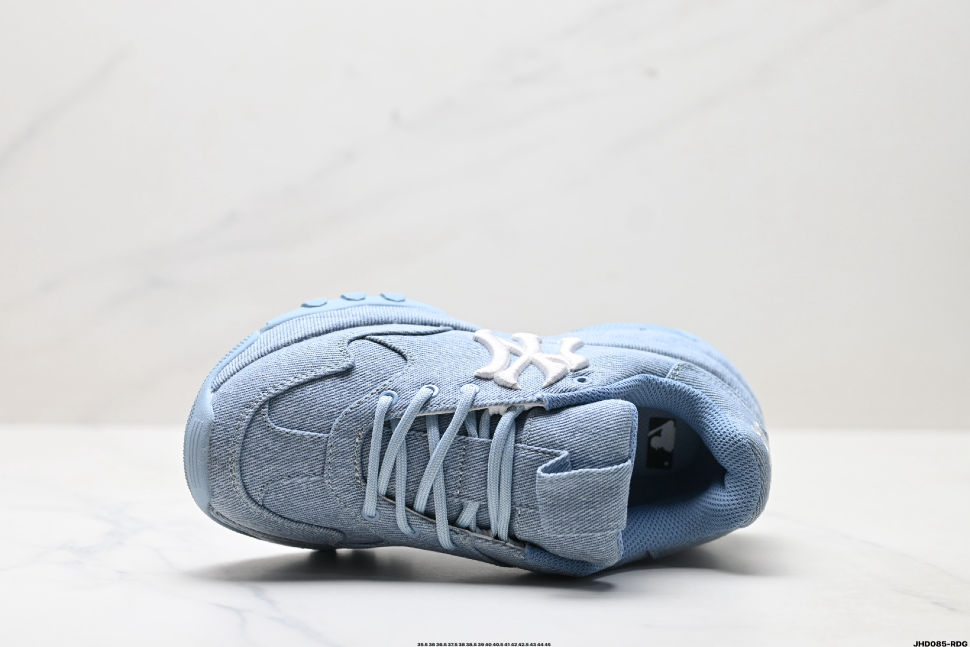 MLB BIGBALL CHUNKY VINTAGE CURSIVE 潮流百搭 厚底增高 牛仔舒适休闲鞋 防滑耐磨 低帮 老爹鞋 3ASHVT25N