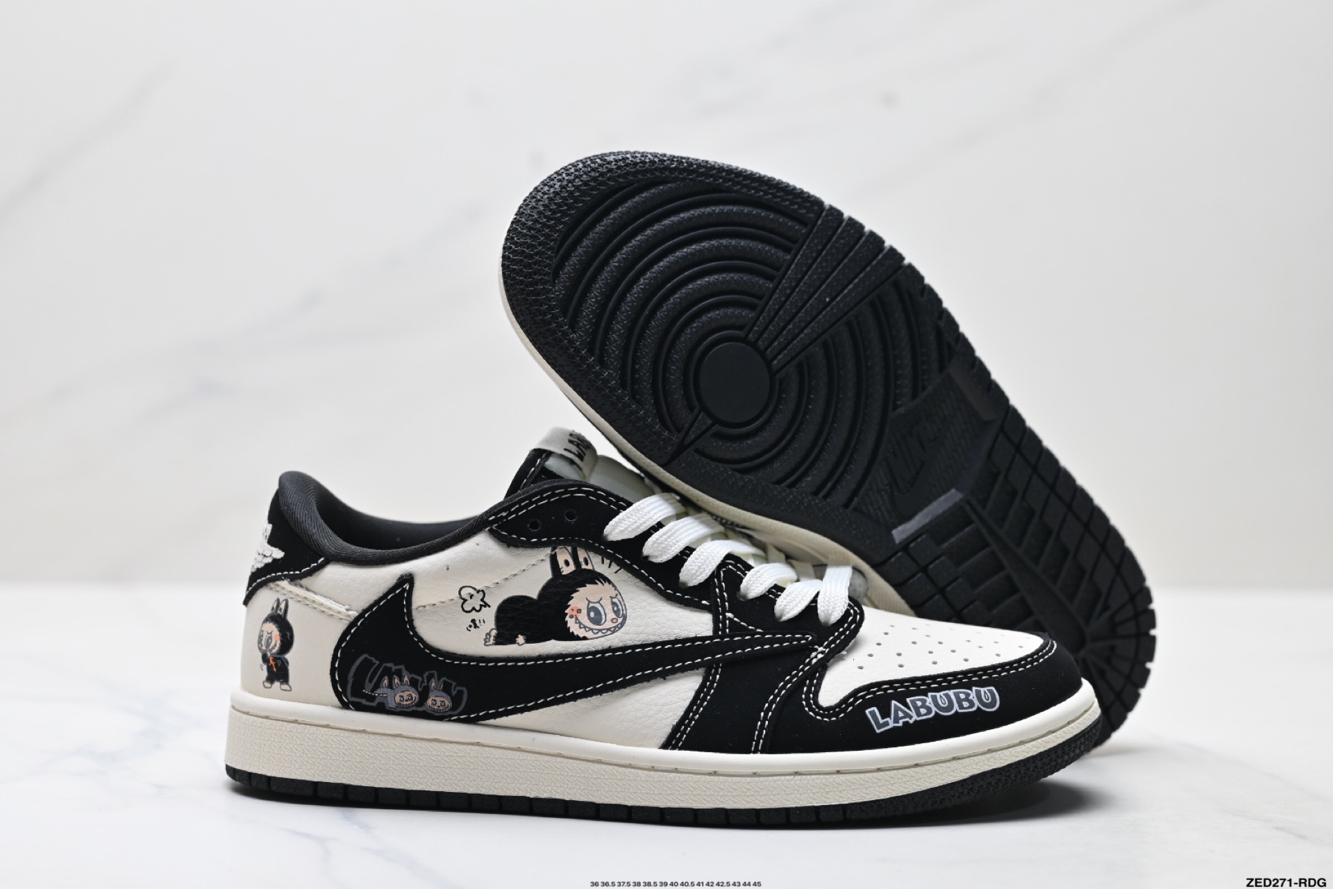 Nike Air Jordan 1 x Travis Scott AJ1倒勾 乔一倒钩 ‘DIY’定制 耐克 低帮文化篮球鞋 DD7866-112