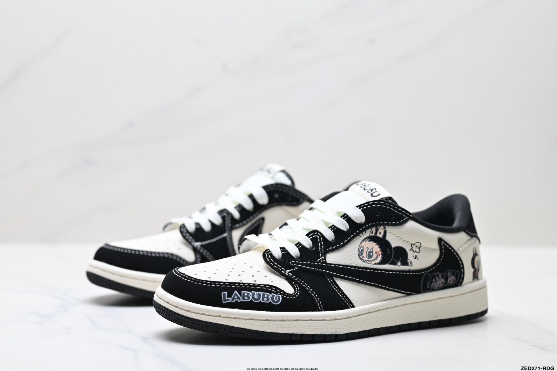 Nike Air Jordan 1 x Travis Scott AJ1倒勾 乔一倒钩 ‘DIY’定制 耐克 低帮文化篮球鞋 DD7866-112