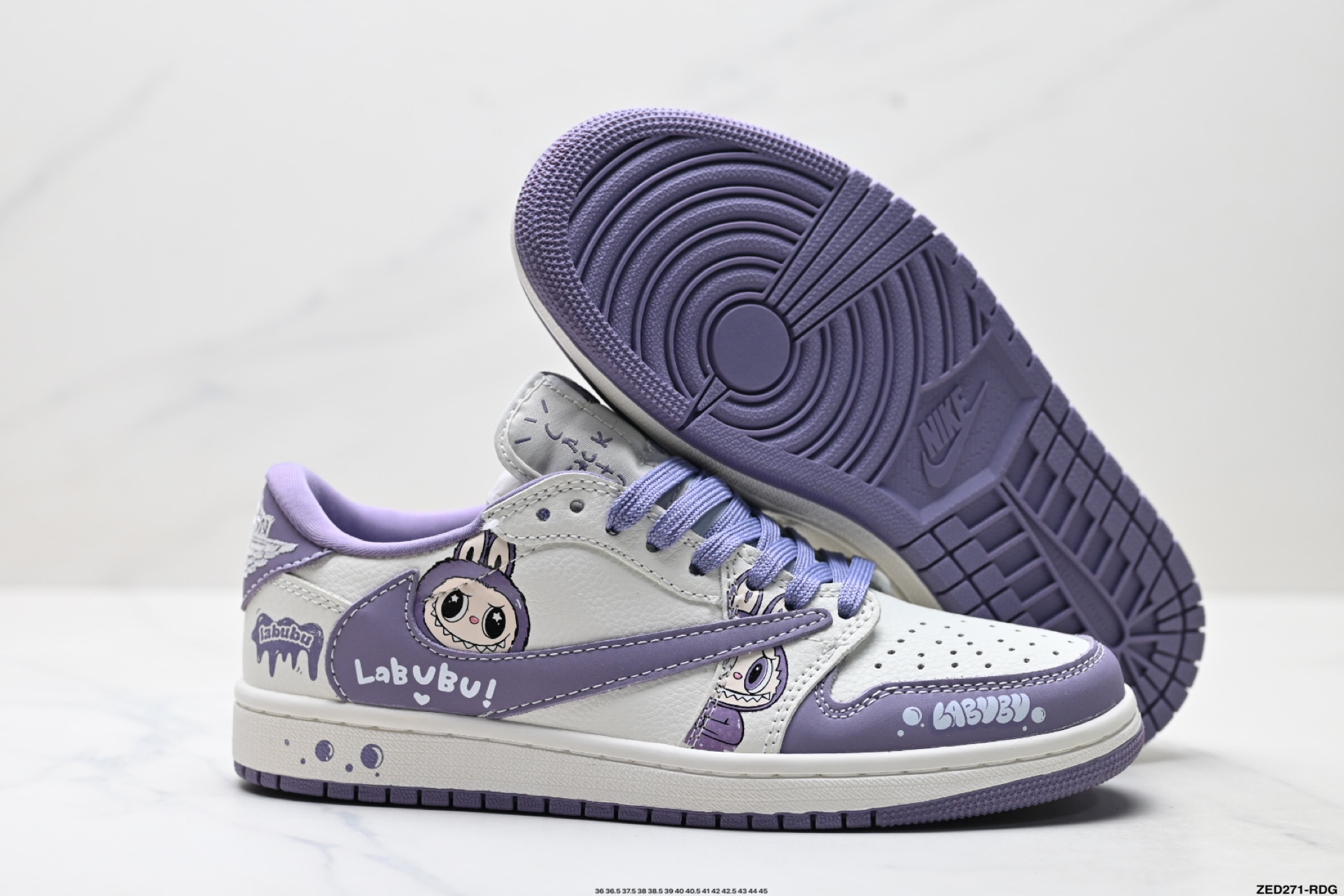 Nike Air Jordan 1 x Travis Scott AJ1倒勾 乔一倒钩 ‘DIY’定制 耐克 低帮文化篮球鞋 JW1188-164