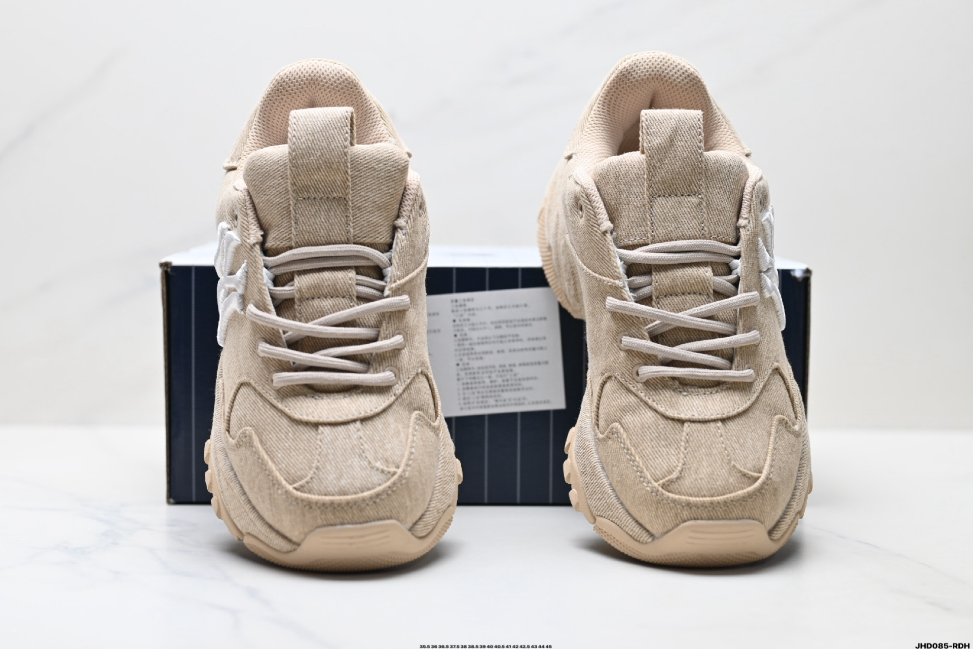 MLB BIGBALL CHUNKY VINTAGE CURSIVE 潮流百搭 厚底增高 牛仔舒适休闲鞋 防滑耐磨 低帮 老爹鞋 3ASHVT25N