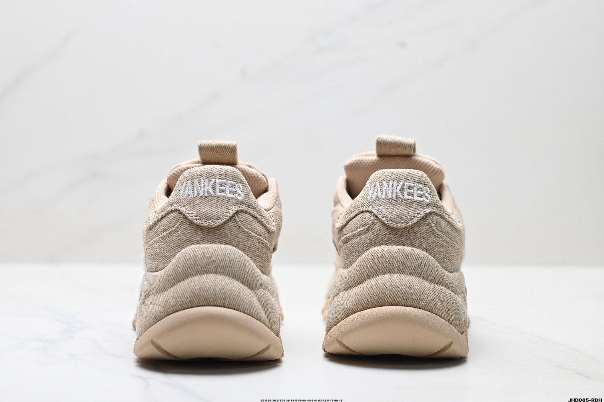 MLB BIGBALL CHUNKY VINTAGE CURSIVE 潮流百搭 厚底增高 牛仔舒适休闲鞋 防滑耐磨 低帮 老爹鞋 3ASHVT25N