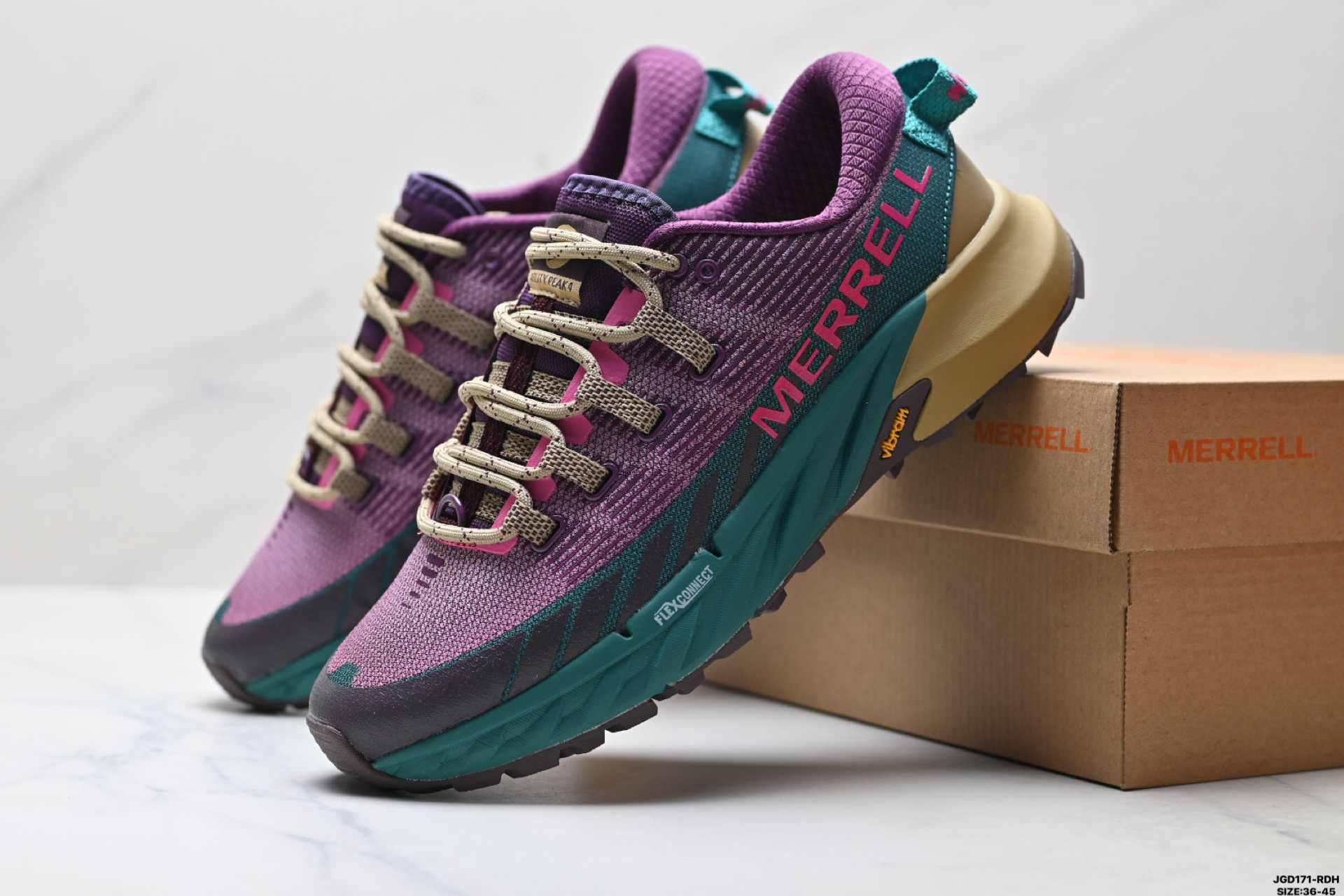 WILD THINGS × MERRELL迈乐 AGILITY PEAK 4 简约舒适蜂鸟户外 织物防滑耐磨透气 低帮 越野跑步鞋 ML067347