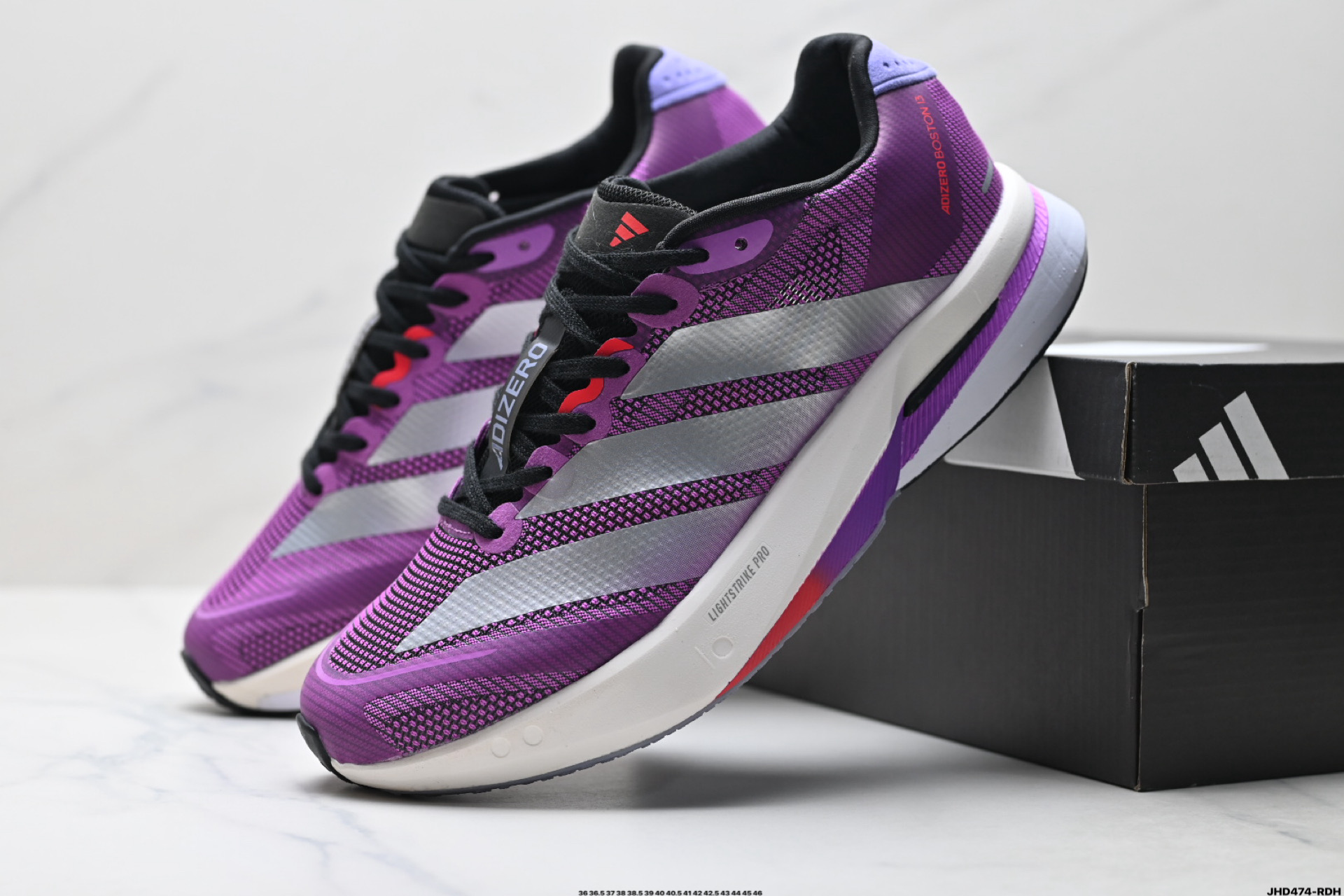 Adidas adizero BOSTON 13 阿迪达斯 透气网眼竞速跑鞋Boost 缓震底 运动鞋 JS4943